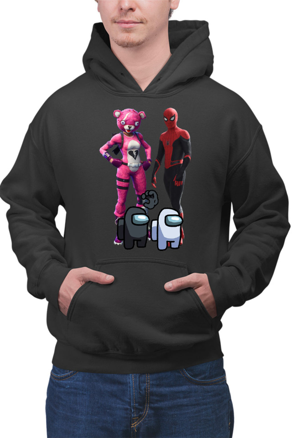 Hanorac barbati Fortnite Pink Rabbit Skin Easter Event Spiderman Cool
