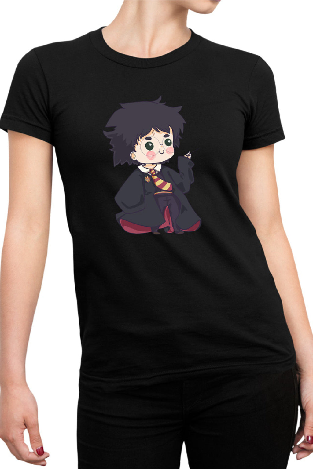 Tricou dama Harry Potter Magic Chibi Small Cute Wizard Academy