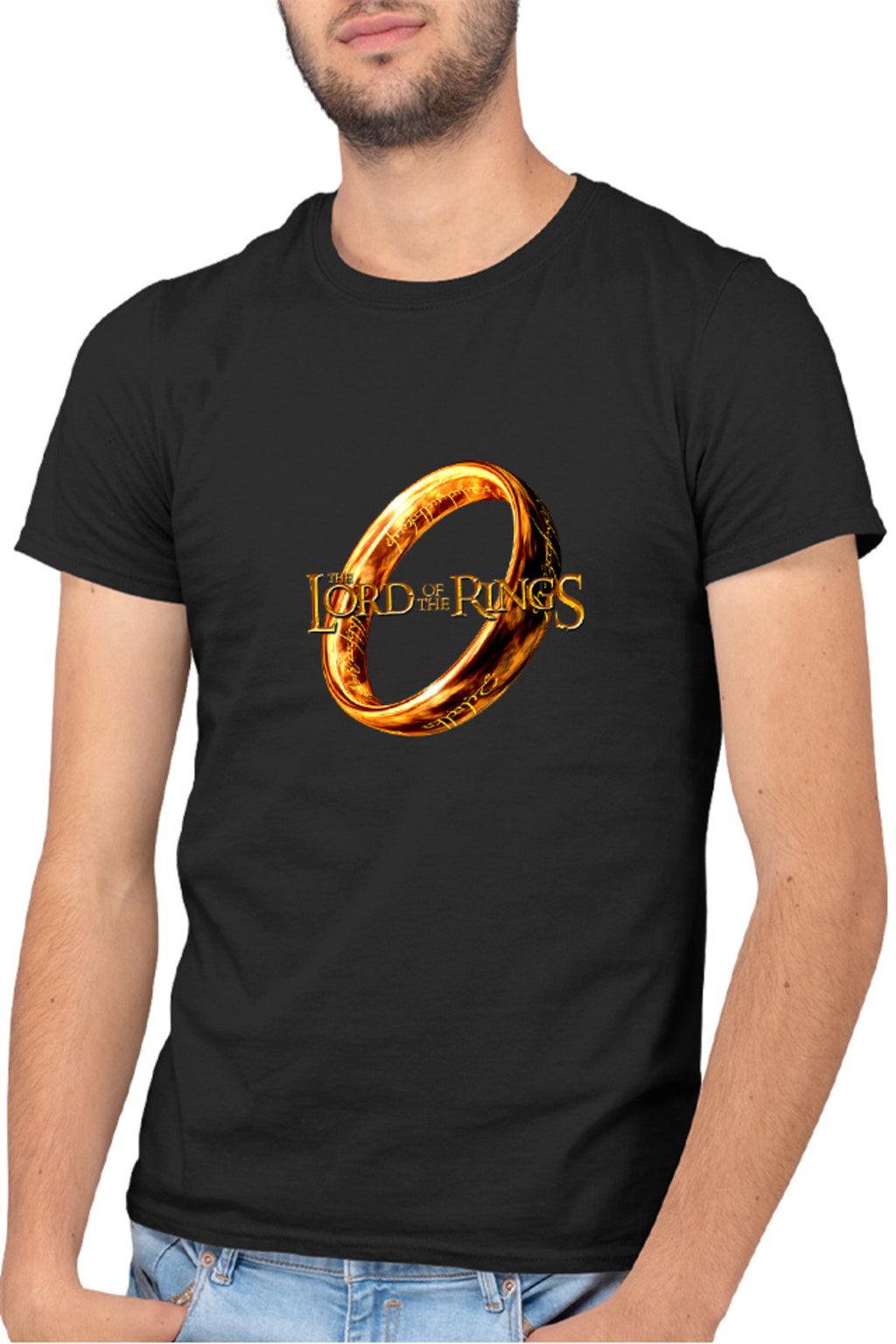 Tricou barbati Lord of the Rings Logo Action Legend Hobbit Elf