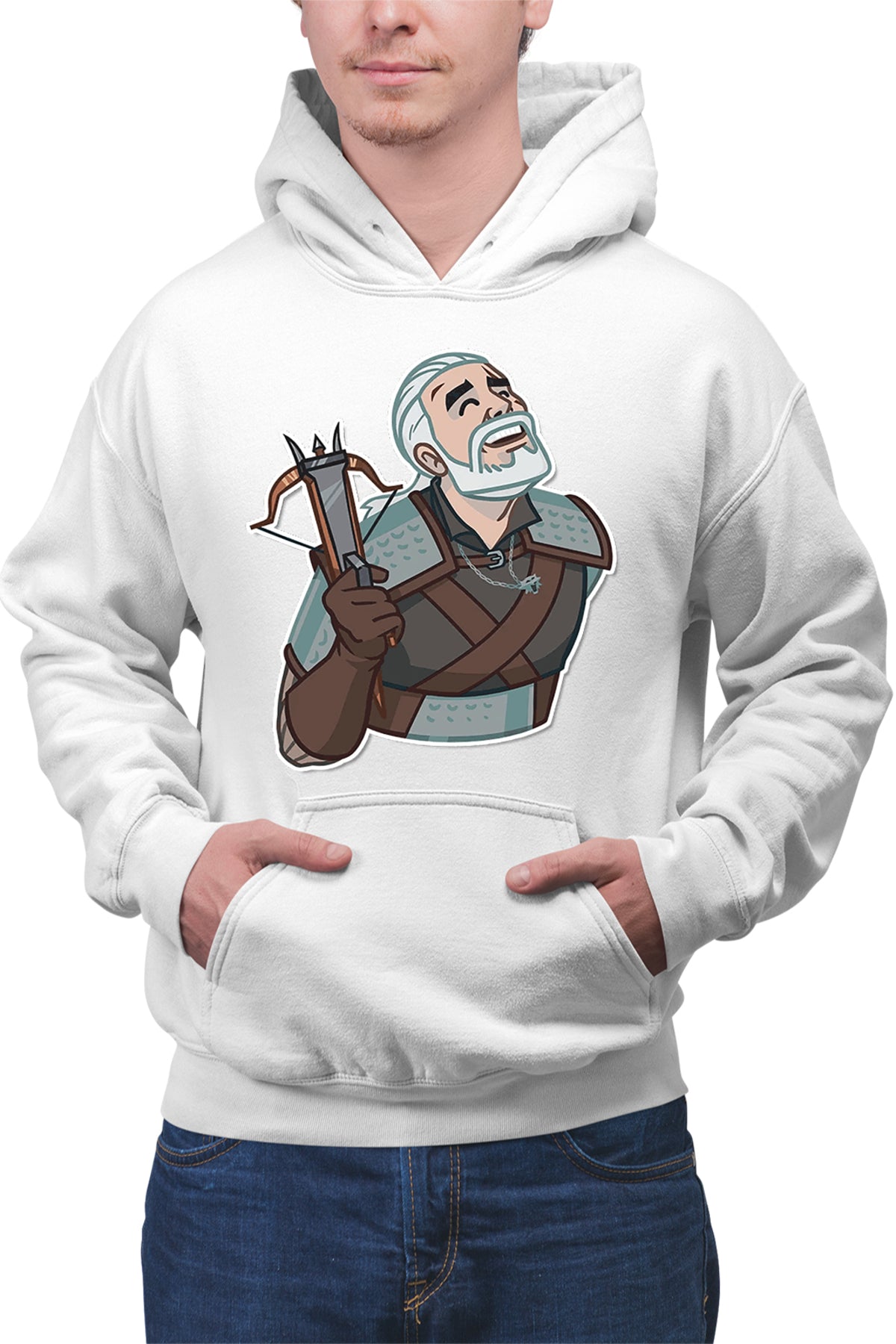 Hanorac barbati The Witcher Geralt Demon Slayer Cartoon Play