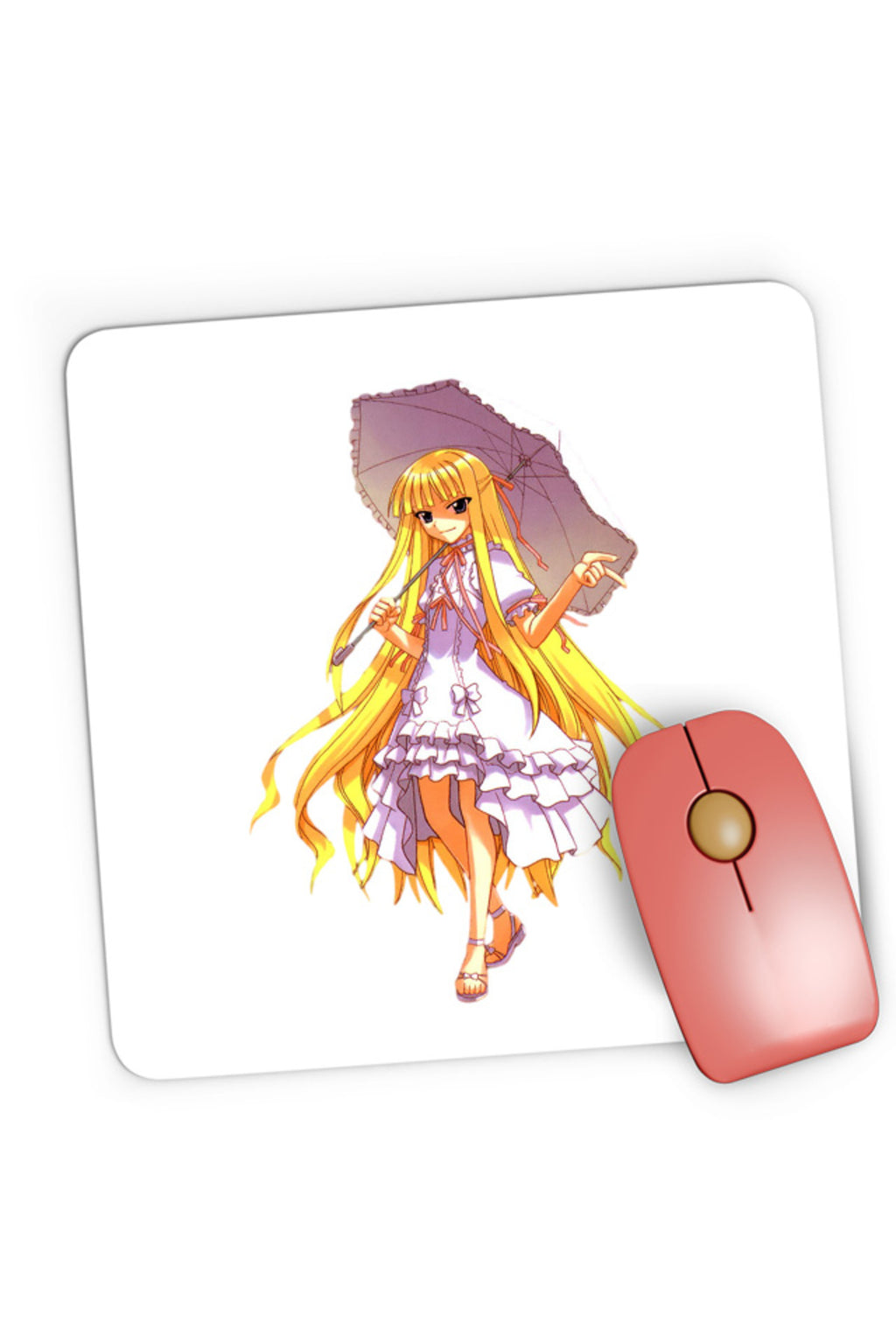 Mousepad Gaming UQ Holder McDowell Cute Anime Girl Action Blonde, 21x19 cm