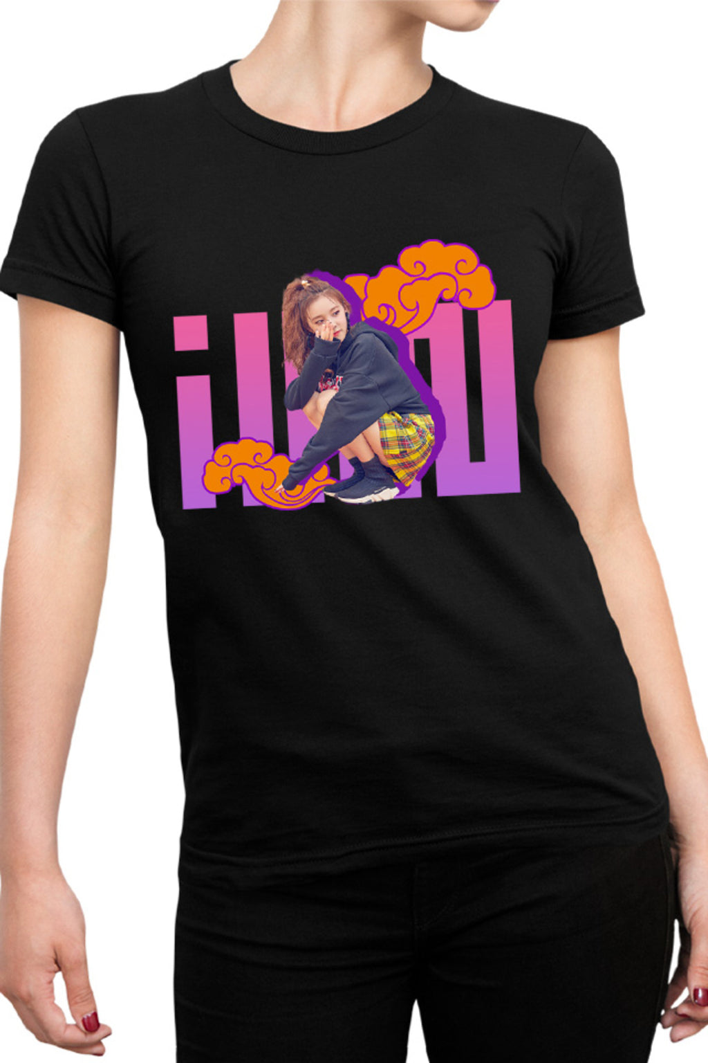 Tricou dama I-DLE Clouds Chinese Korean Minimalist Cute
