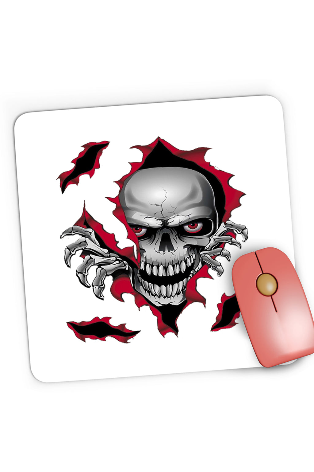 Mousepad Gaming Predator Biker Skull Logo Motor Skeleton, 21x19 cm
