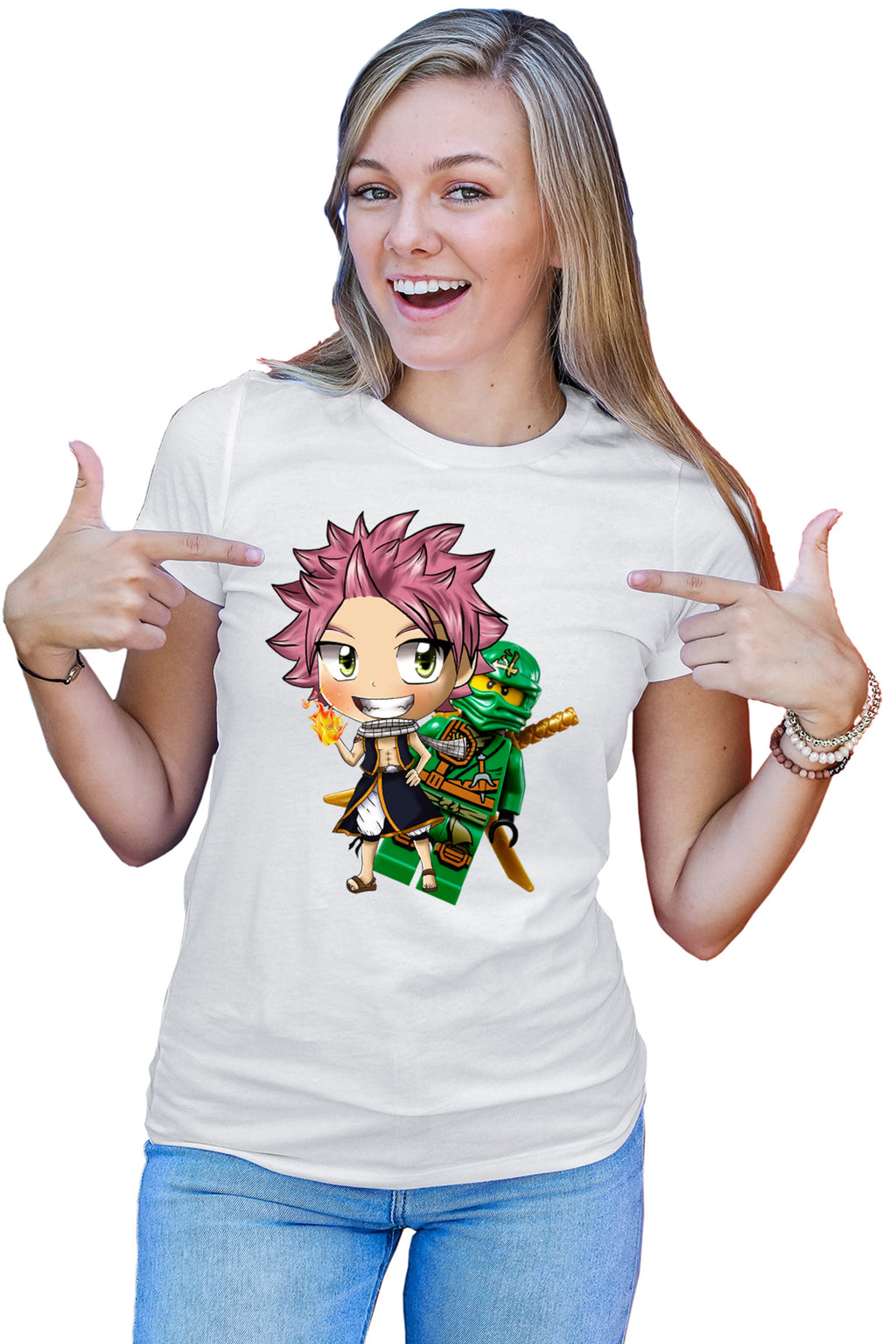 Tricou dama Fairy Tail Ninjago Manga Cartoon