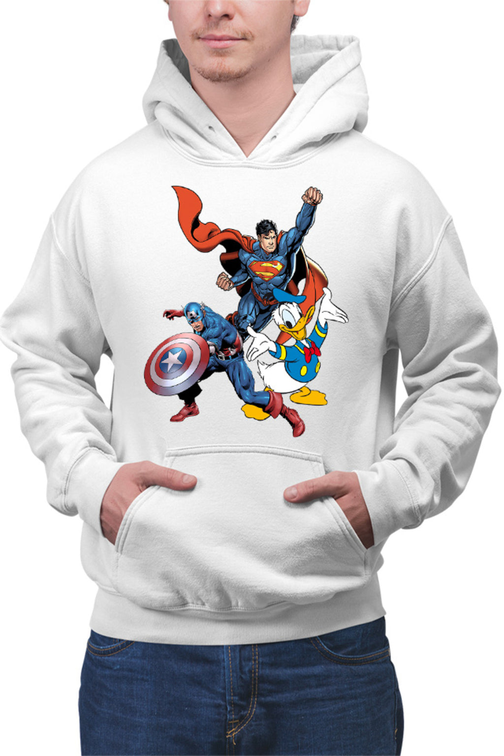Hanorac barbati Captain America Superman Donald Duck Hero Strong Cool