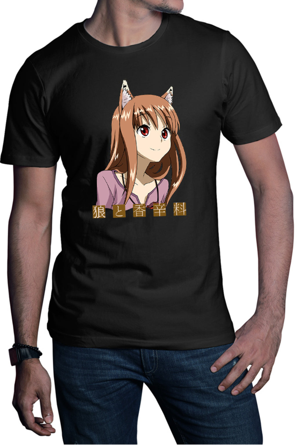 Tricou barbati Spice And Wolf Holo Small Fox Furry Funimation