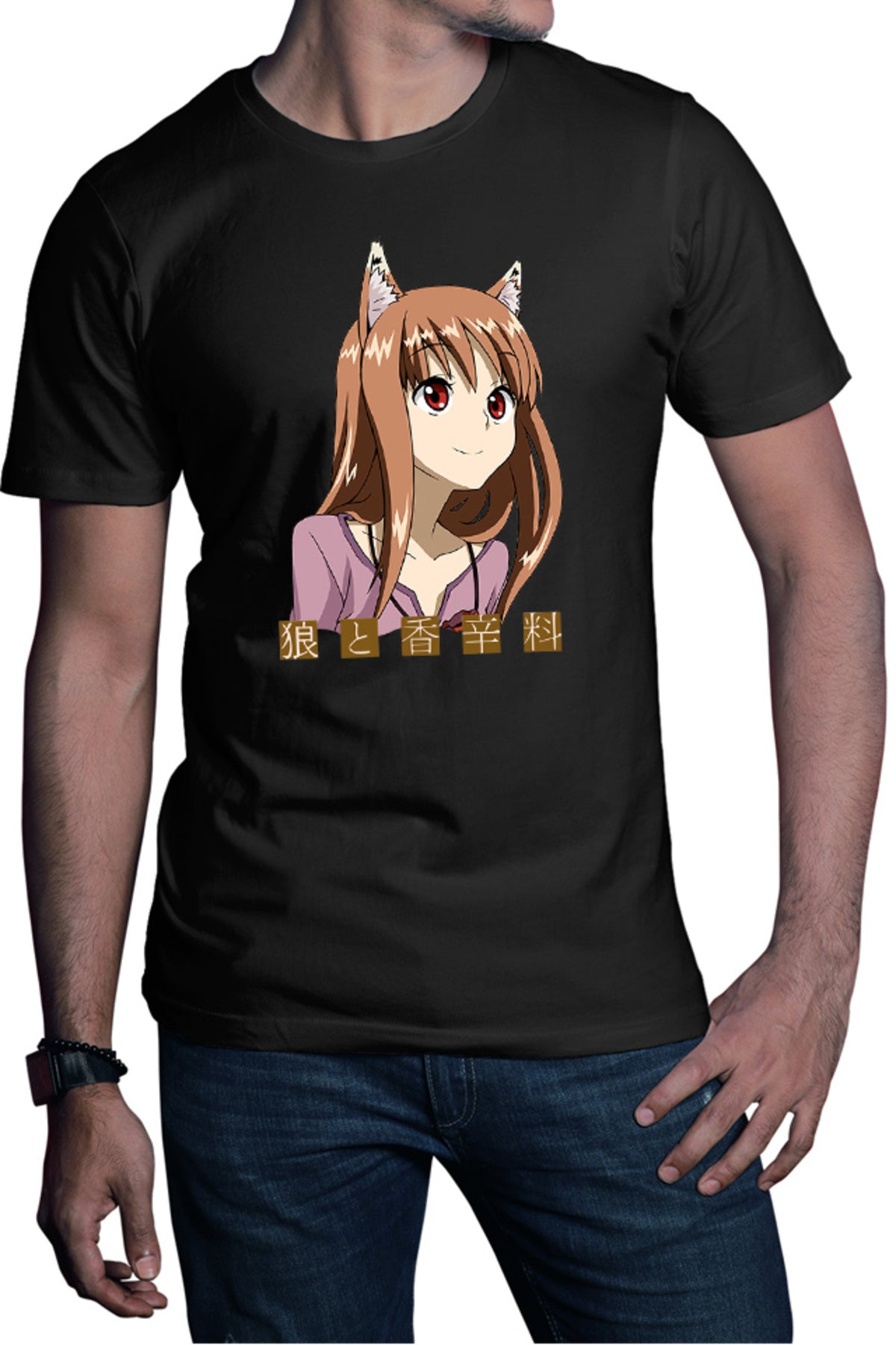 Tricou barbati Spice And Wolf Holo Small Fox Furry Funimation