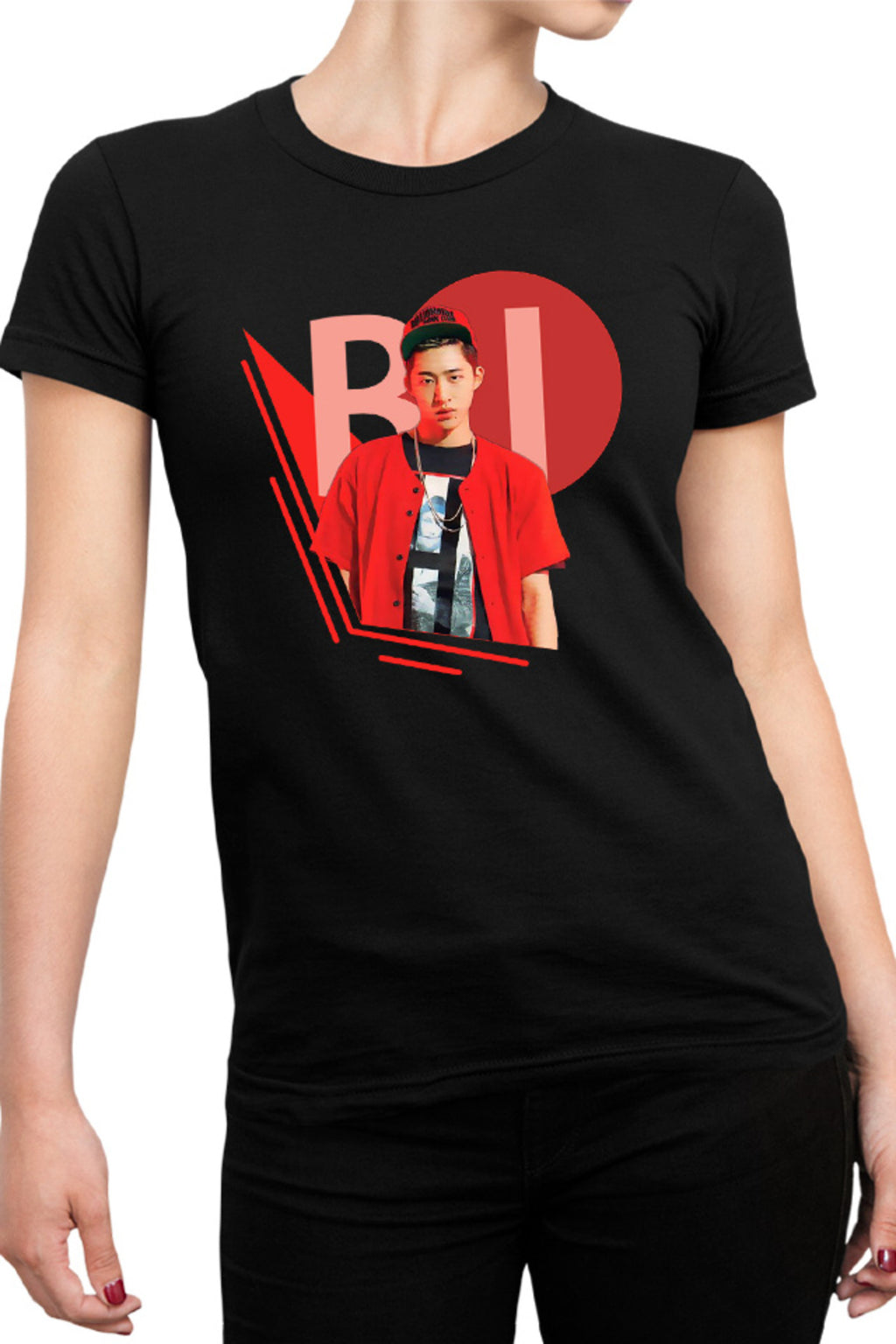 Tricou dama iKon B.I. Rapper Korean Singer Kim Han-bin