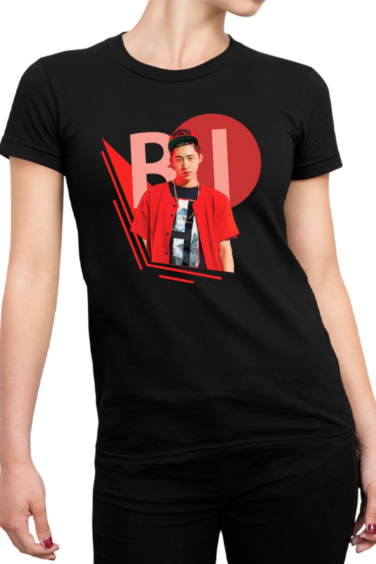 Tricou dama iKon B.I. Rapper Korean Singer Kim Han-bin
