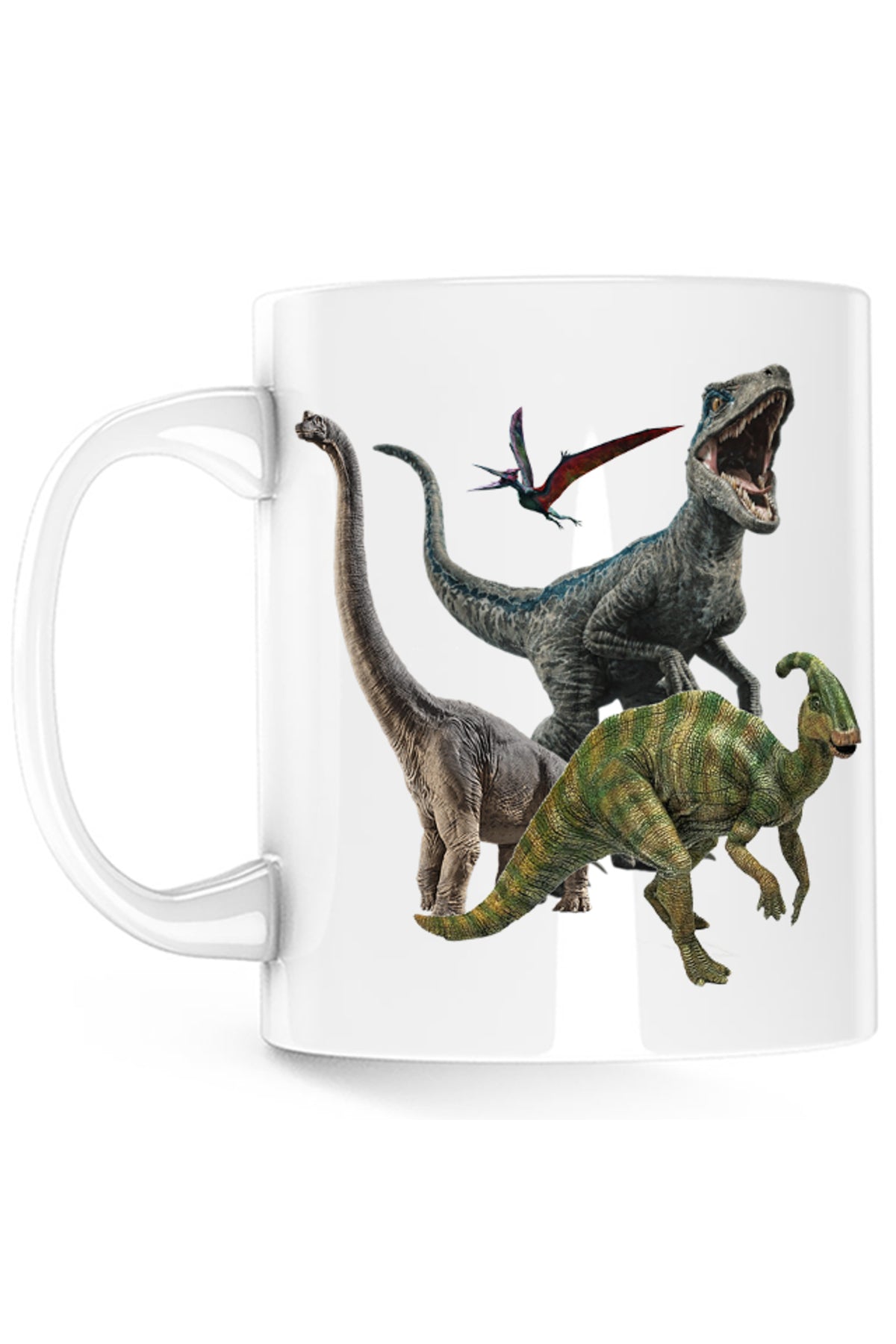 Cana Jurassic Park Dinossaurs Fly Terrestrial Dangerous, alba, 330 ml