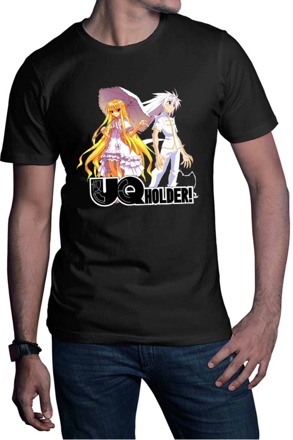Tricou barbati UQ Holder Holder Negi McDowell Monster Animeeater