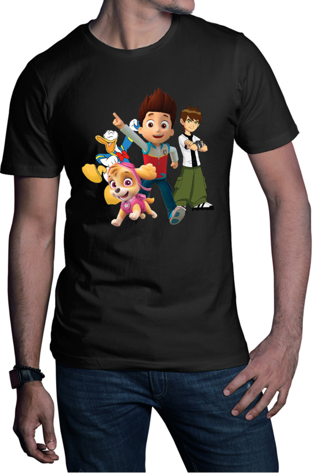 Tricou barbati Paw Patrol Skye Pilot Dog Ryder Safe Guard