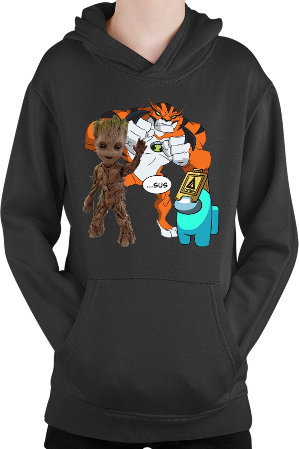 Hanorac copii Baby Groot Ben 10 Huge Cat Among Us Sus