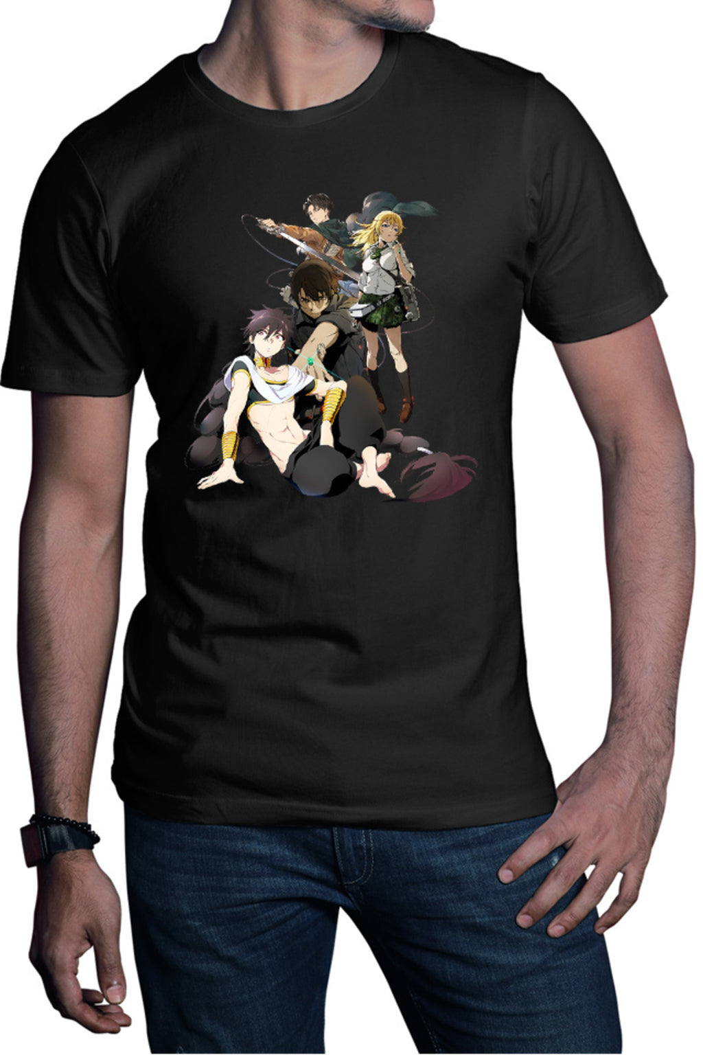 Tricou barbati Btooom! Ryouta Himiko Magi Judal AOT Levi Magic Fantasy