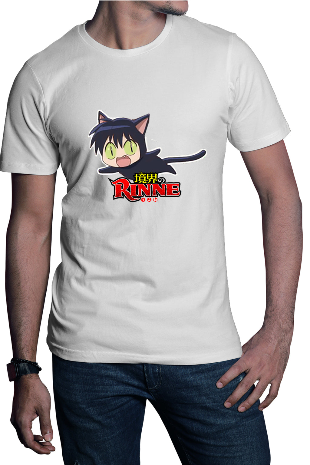 Tricou barbati Rin-ne Rokumon Black Cat Rinne Boundary