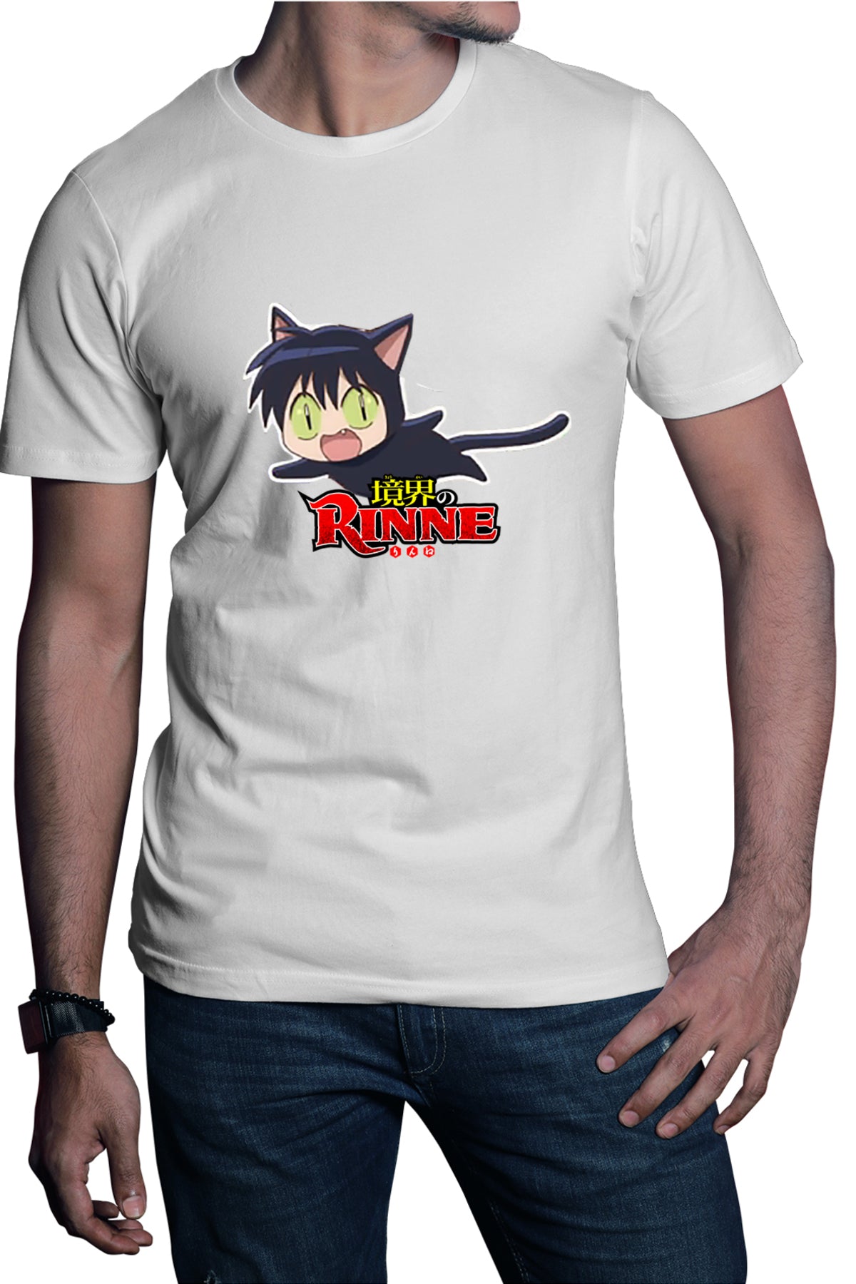 Tricou barbati Rin-ne Rokumon Black Cat Rinne Boundary