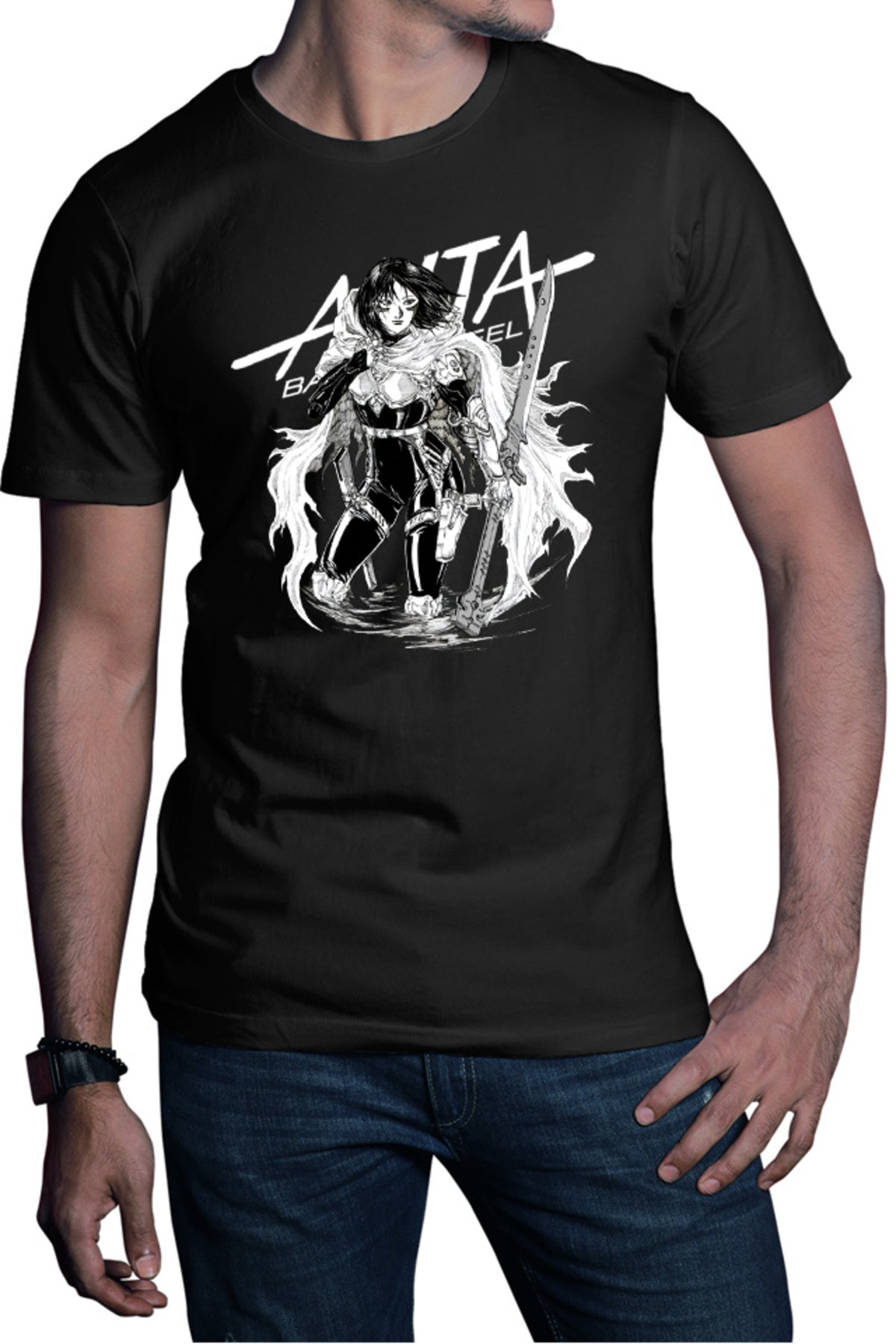 Tricou barbati Battle Angel Alita Gally Armor Fight Anime Kage
