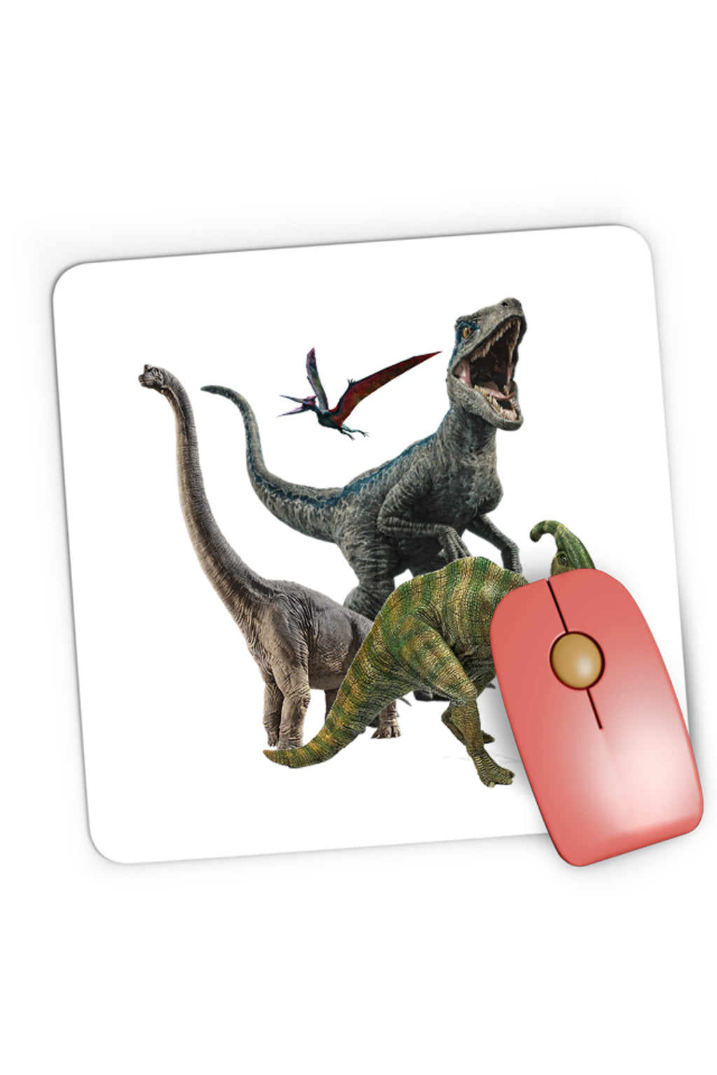 Mousepad Gaming Jurassic Park Dinossaurs Fly Terrestrial Dangerous, 21x19 cm