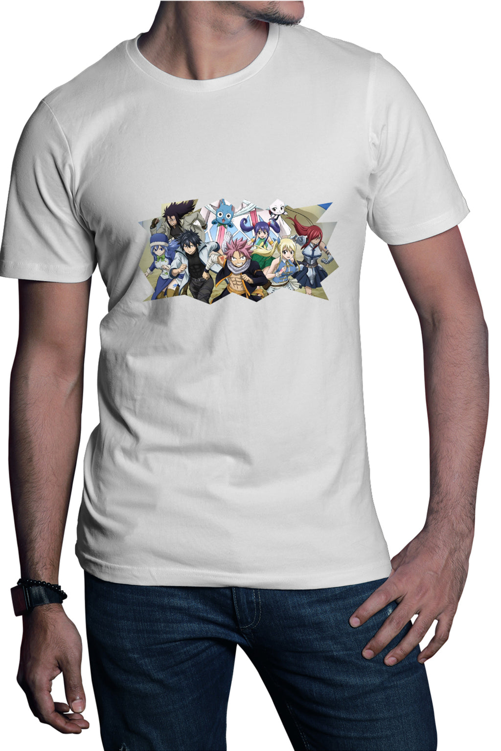 Tricou barbati Fairy Tail Fantasy Anime Manga Natsu Dragneel