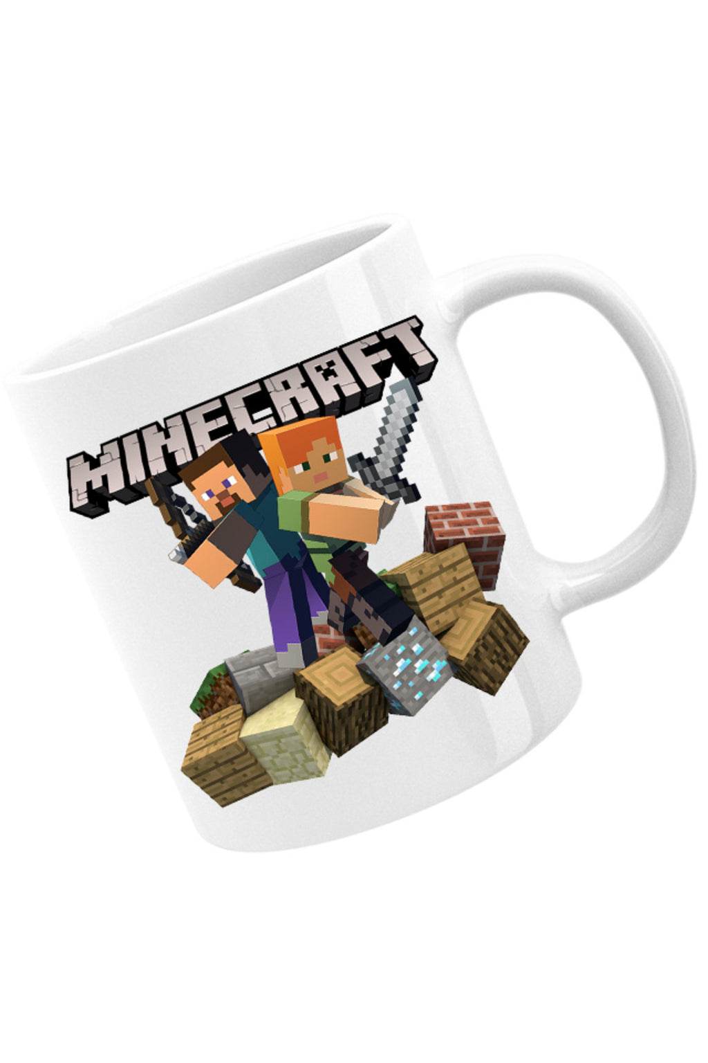 Cana Minecraft Fight Loot Bow Sword Beginner Material, alba, 330 ml