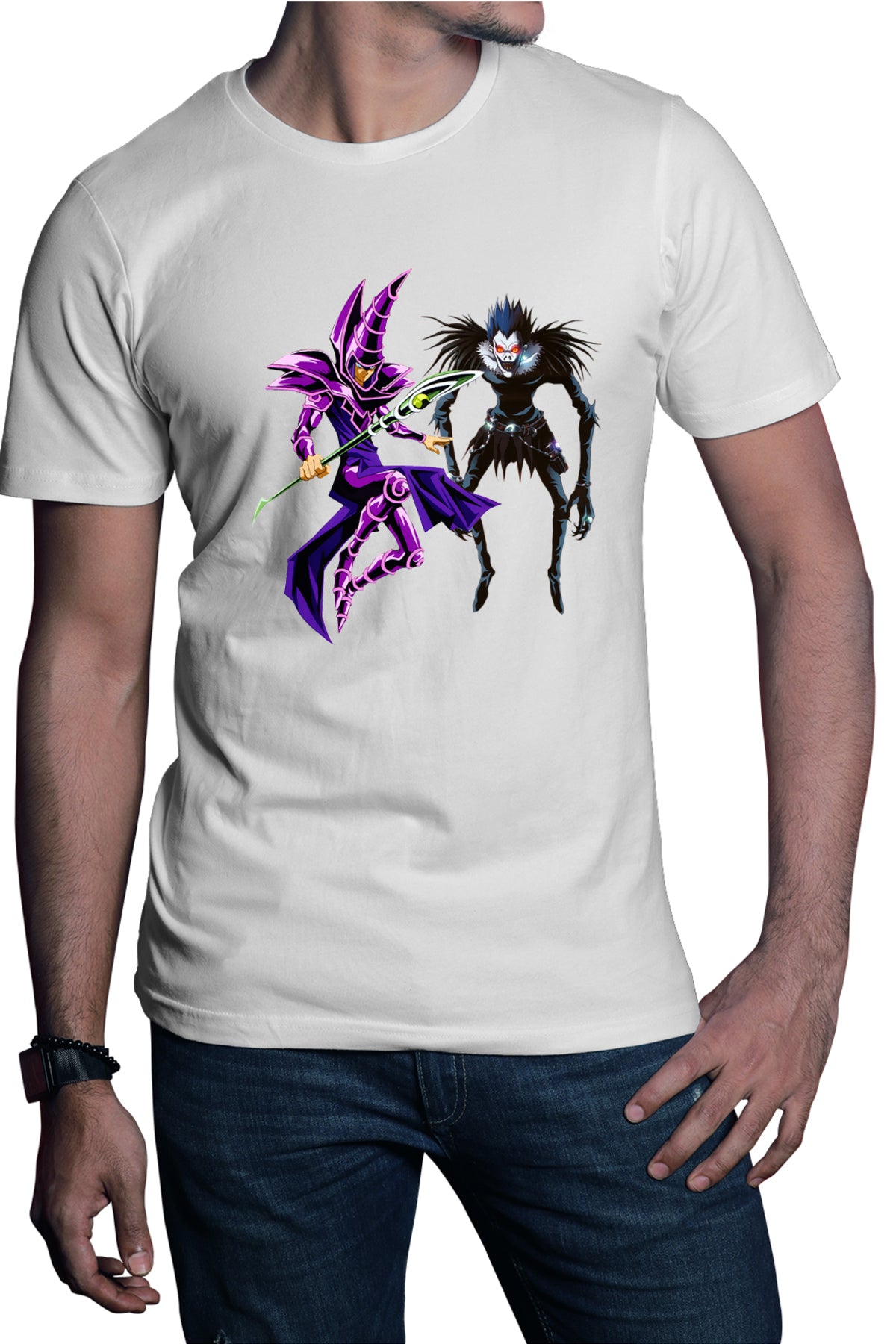 Tricou barbati Yu Gi Oh Dark Magician Death Note Ryuk