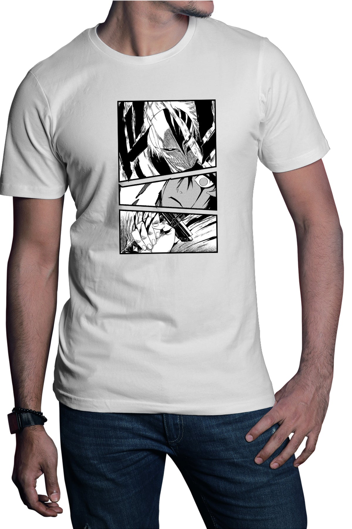 Tricou barbati Bleach Ichigo Kurosaki Rukia Psiho