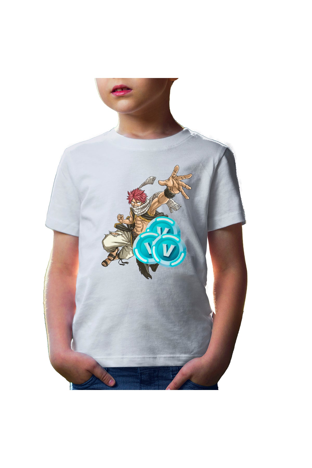 Tricou copii Fairy Tail Fortnite Animekage Natsu Dragneel