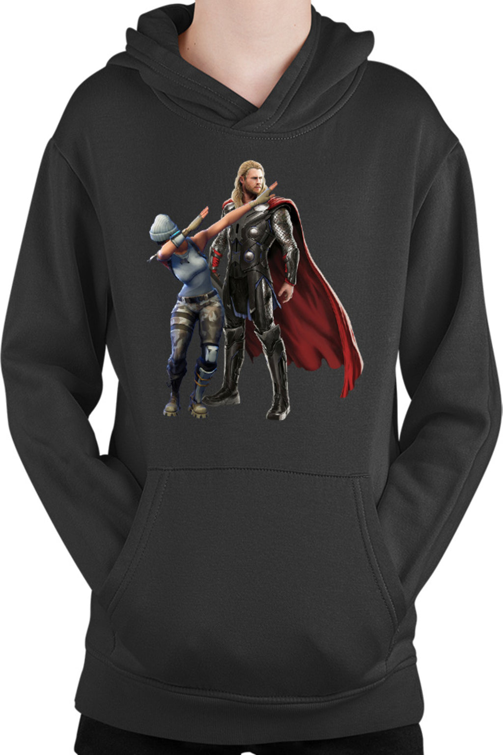 Hanorac pentru copii Fortnite Dub Meme Thor Hammer