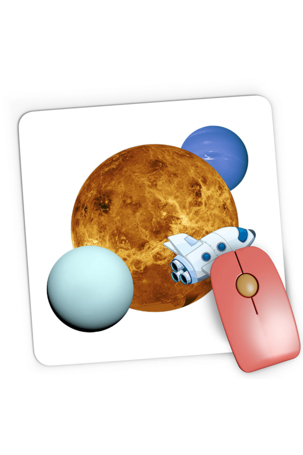 Mousepad Gaming NASA Neptune Sun Space Rocket, 21x19 cm