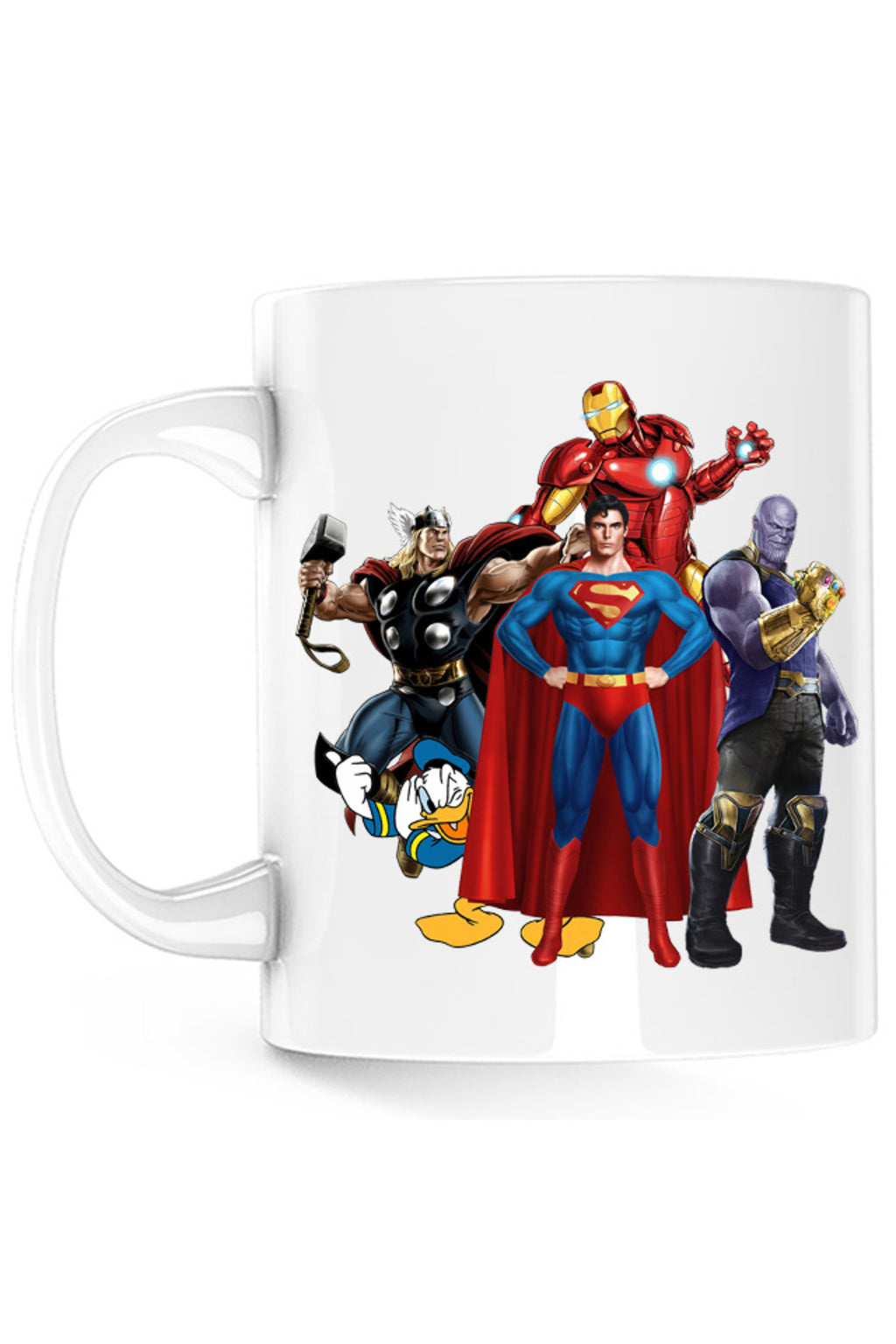 Cana Thor Donald Duck Superman Ironman Thanos Villian Hero Cool, alba, 330 ml