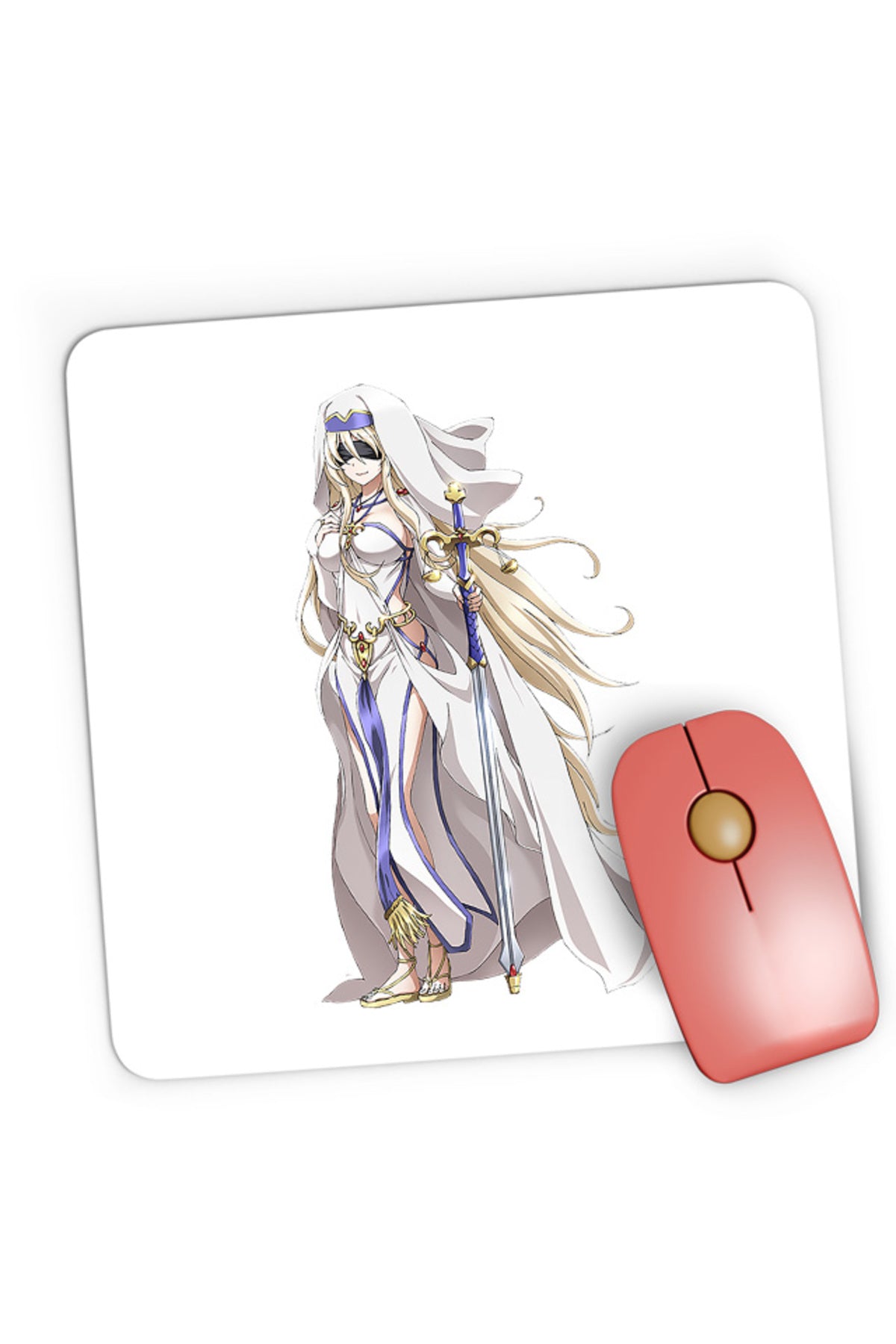 Mousepad Gaming Goblin Slayer Onna Shinkan Church Nun Bishoujo Beautiful Mage, 21x19 cm
