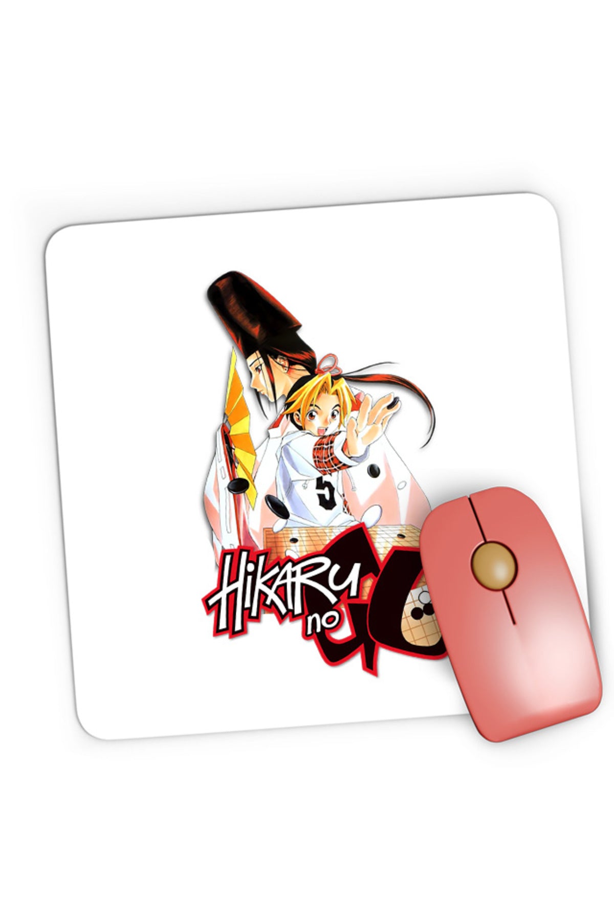 Mousepad Gaming Hikaru no Go Fujiwara Kimono Traditional Hat Strategy Cosplay, 21x19 cm