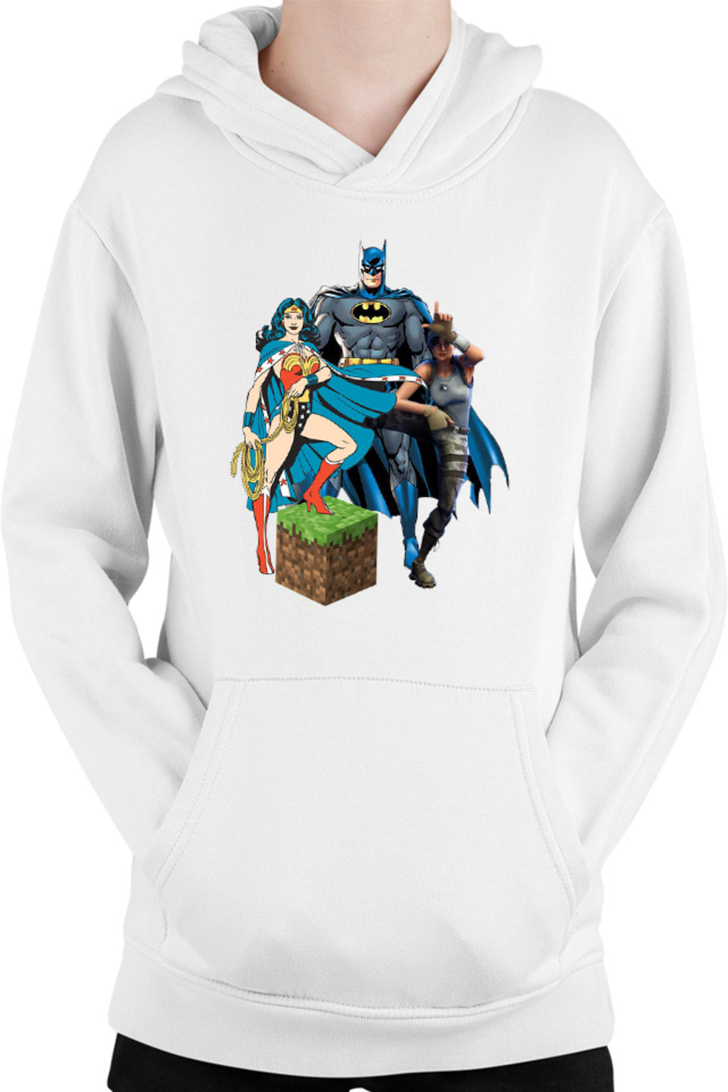 Hanorac copii Wonder Woman Minecraft Grass Cube Batman Fortnite Dance