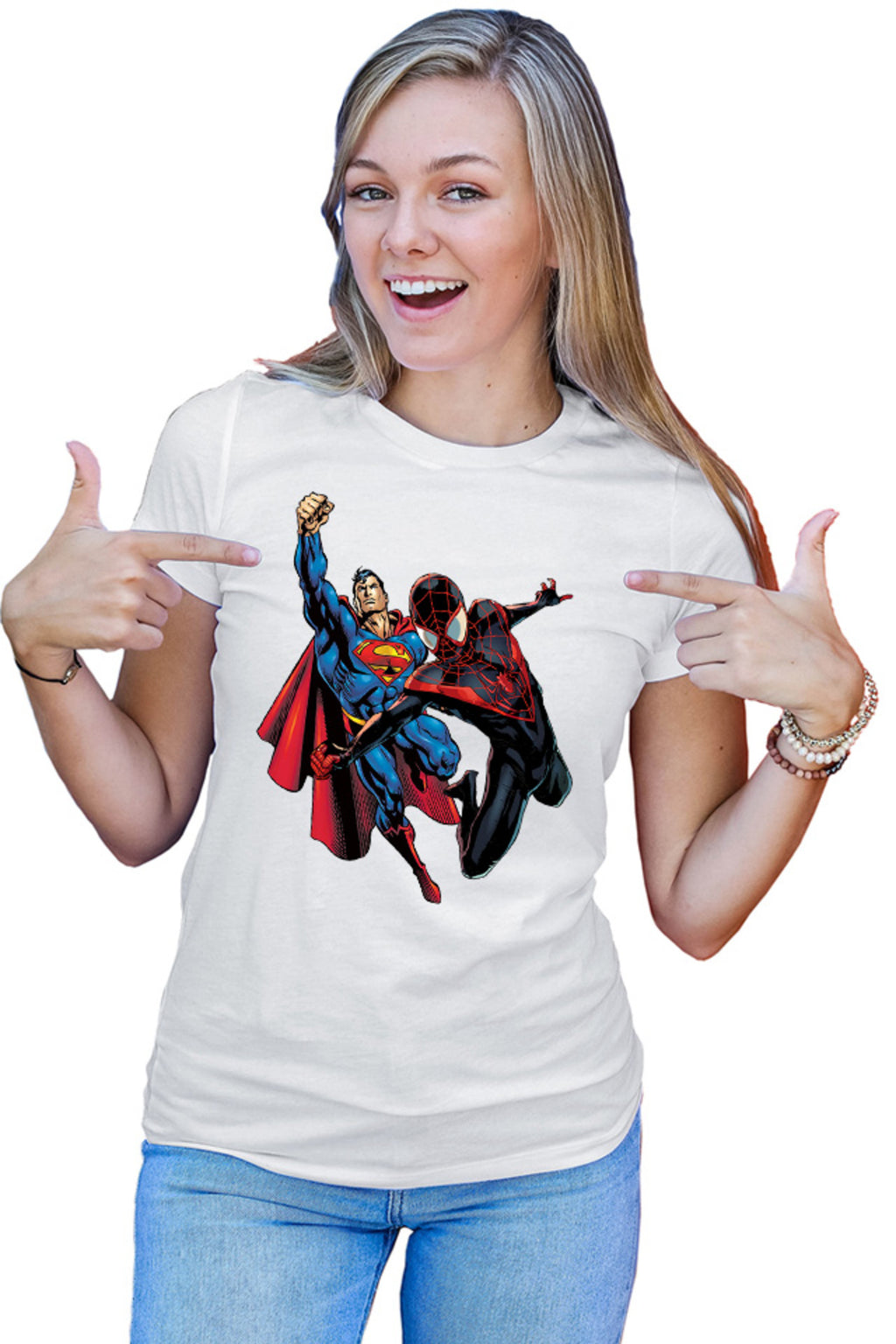 Tricou dama Spiderman Superman Mission Venom