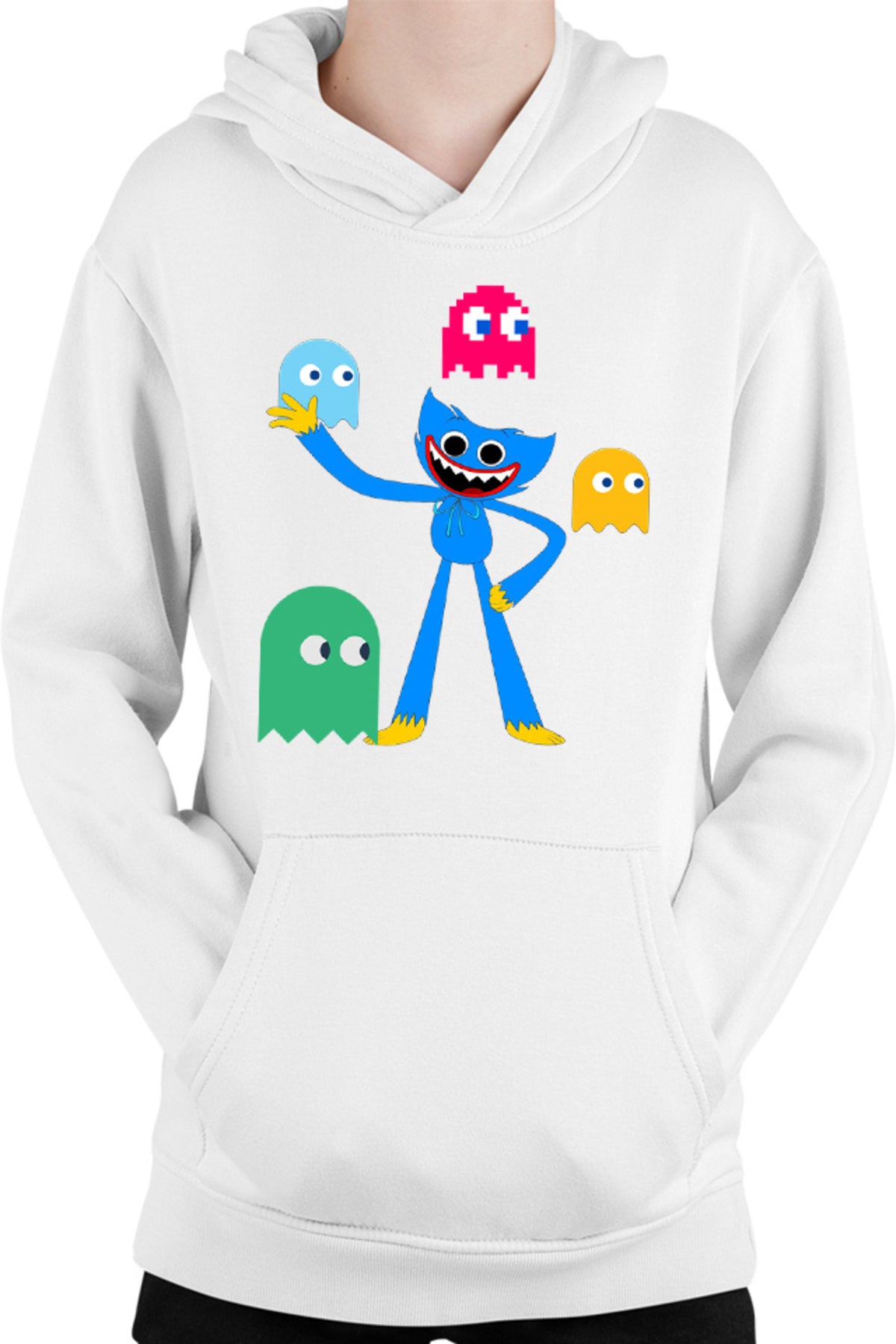 Hanorac copii Huggy Wuggy Pac Man Ghost NPC Horror Game