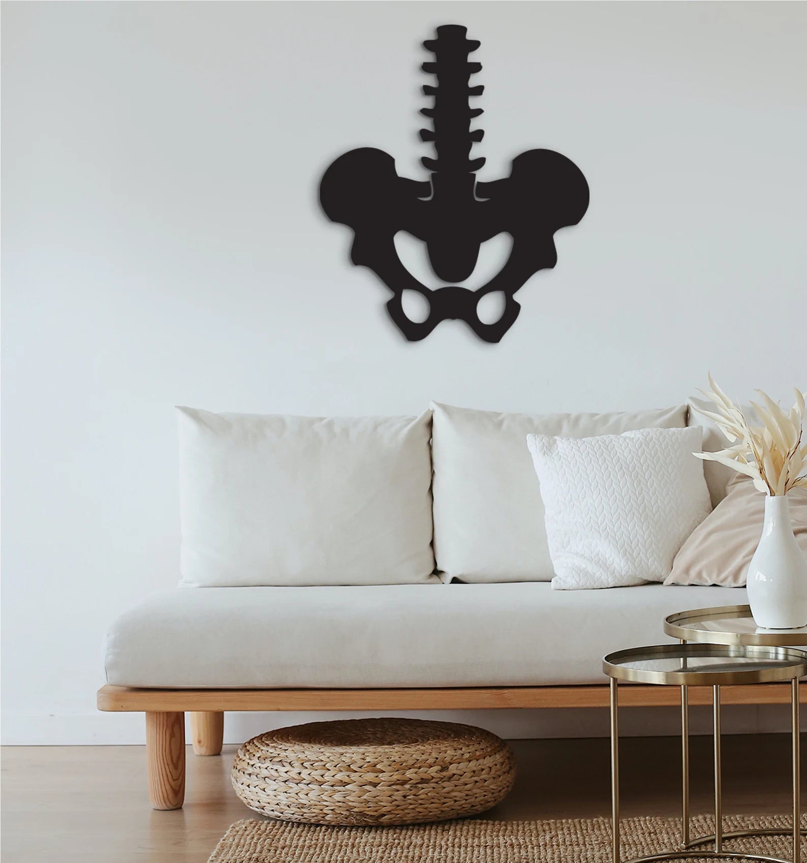 Pelvic Bone Wood Wall Art: Therapy Office Decor