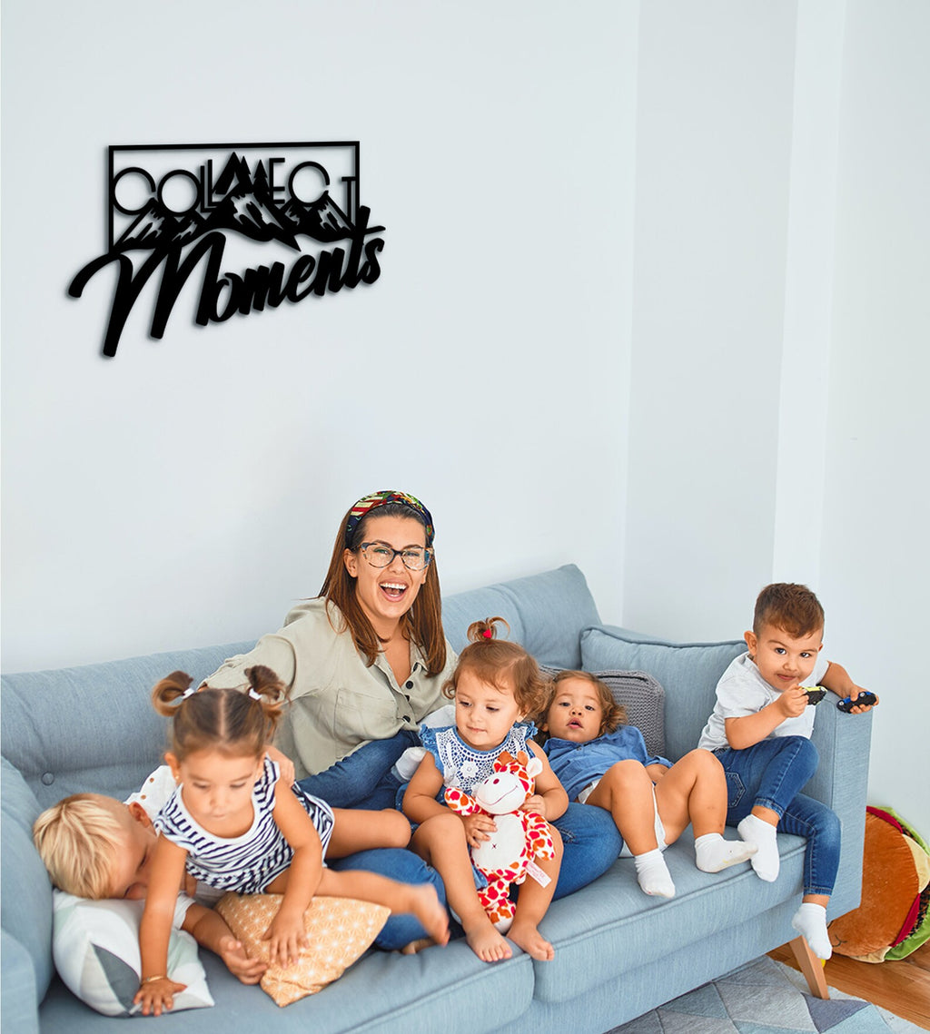 Collect Moments Wood Sign: Inspirational Wall Art Decor