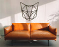 Geometric Cat Head Wall Decor: Wooden Animal Art