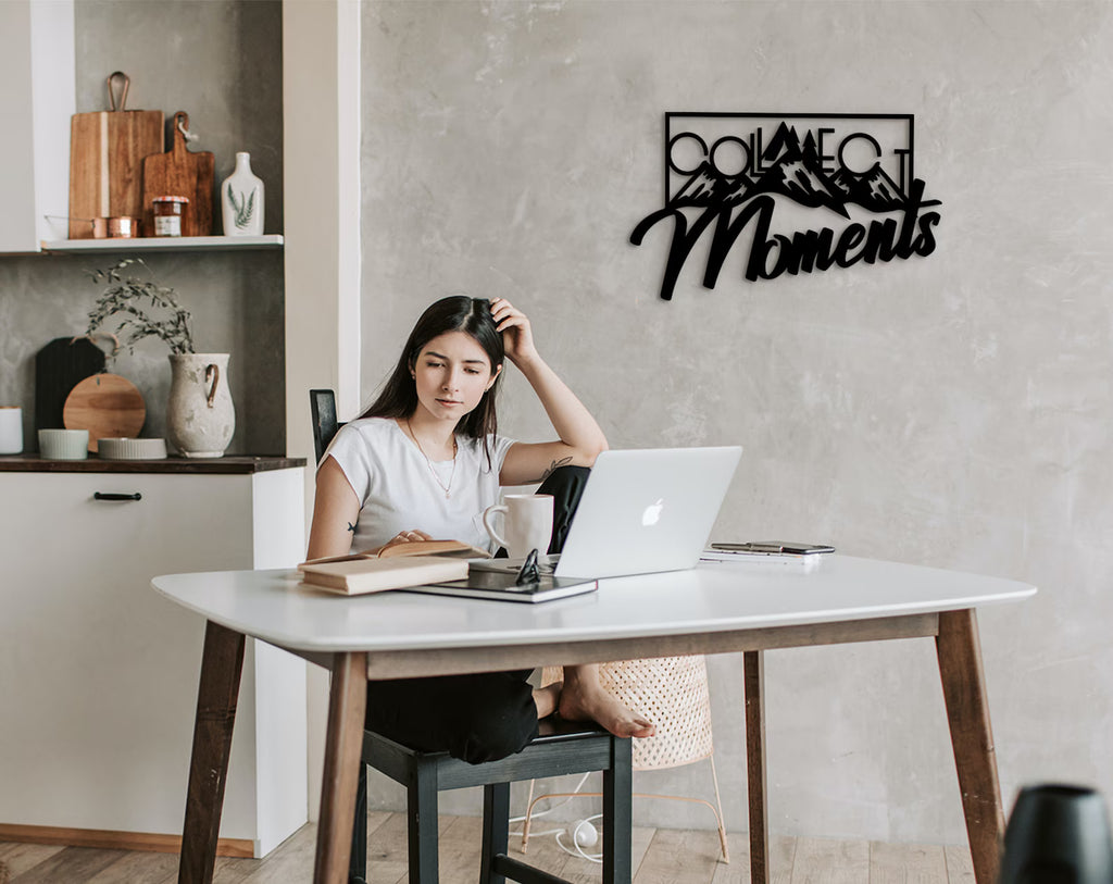 Collect Moments Wood Sign: Inspirational Wall Art Decor