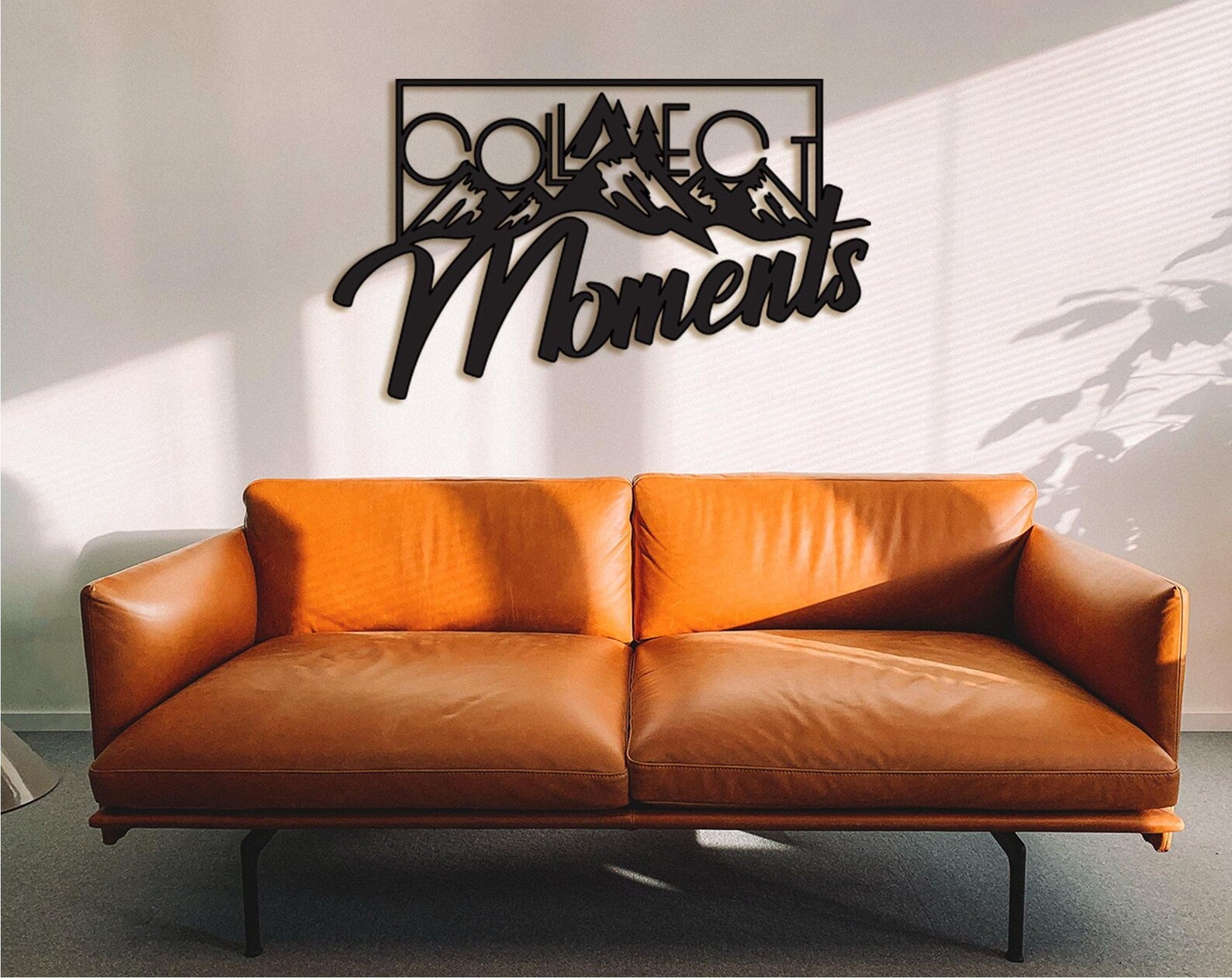 Collect Moments Wood Sign: Inspirational Wall Art Decor