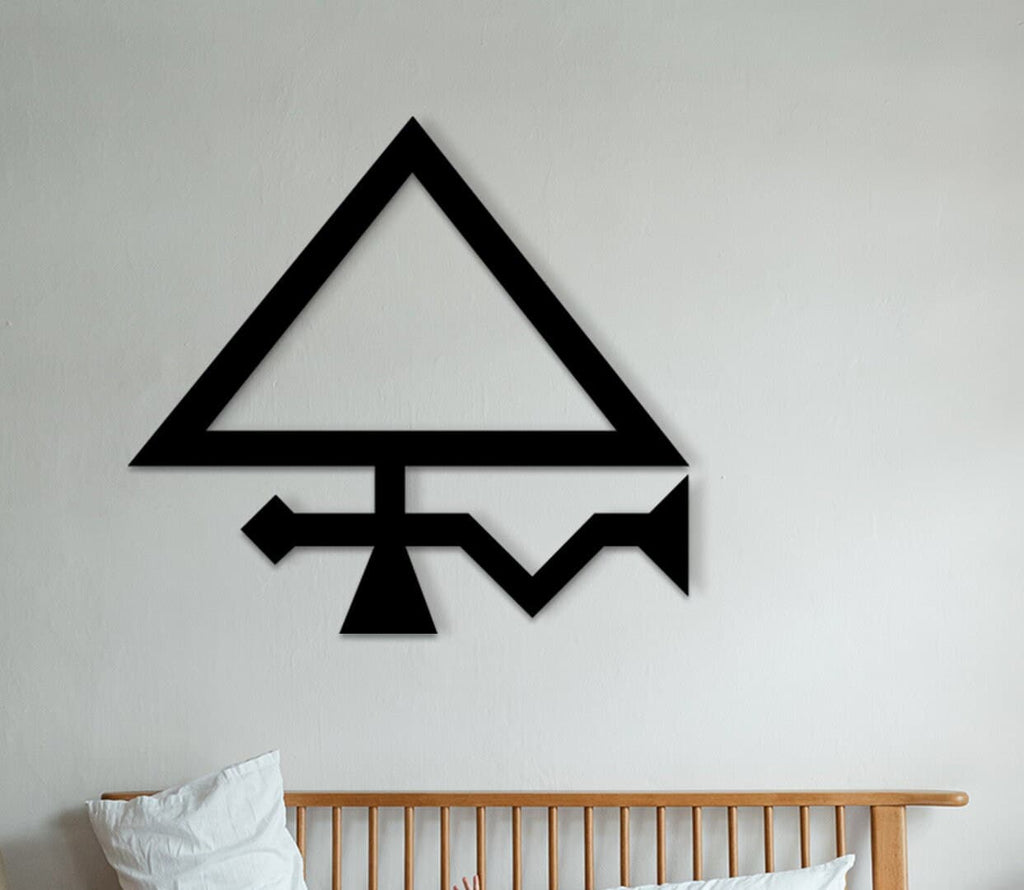 Egyptian Symbols Wood Wall Art: Archeology Decor Gift