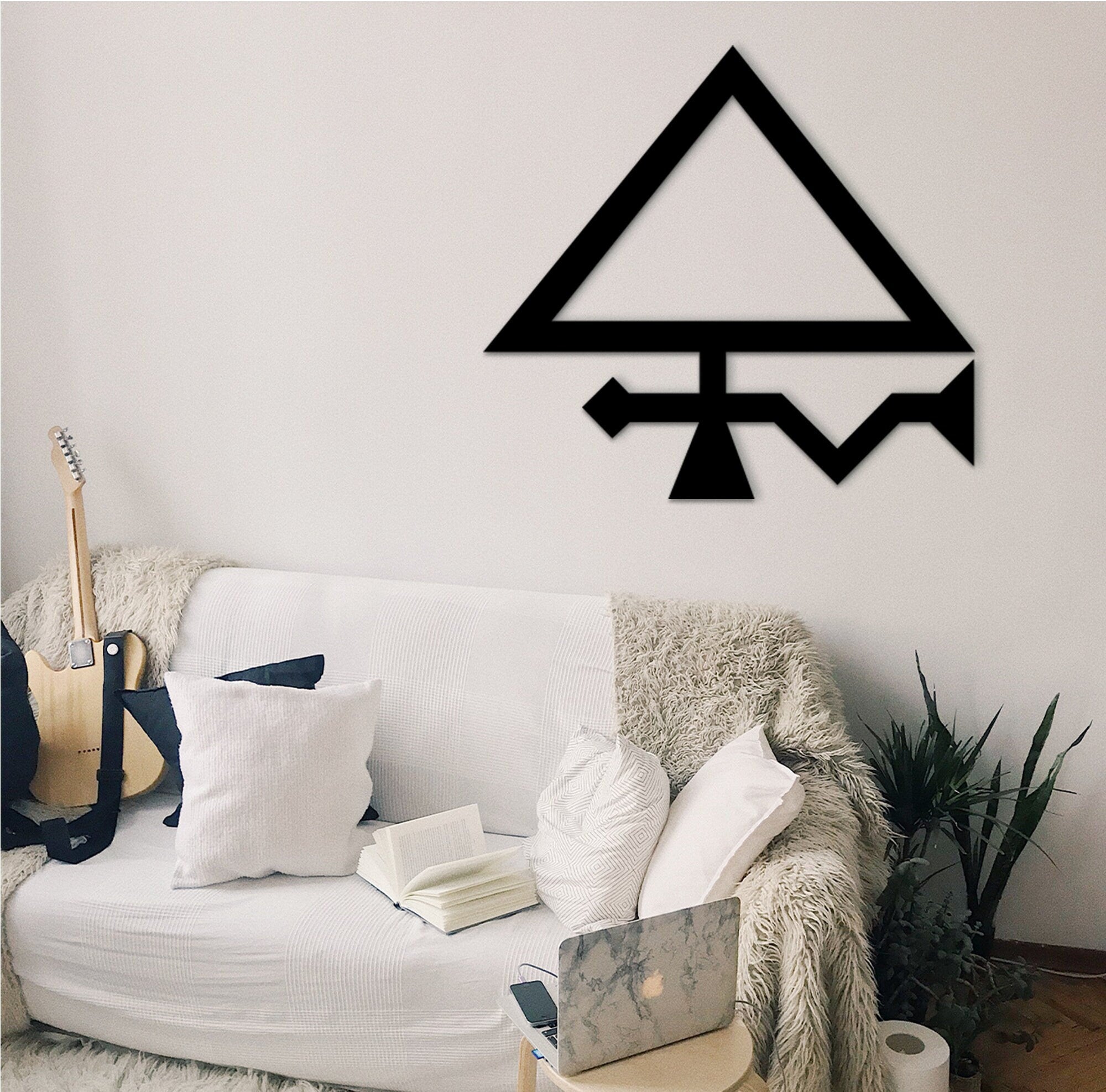 Egyptian Symbols Wood Wall Art: Archeology Decor Gift