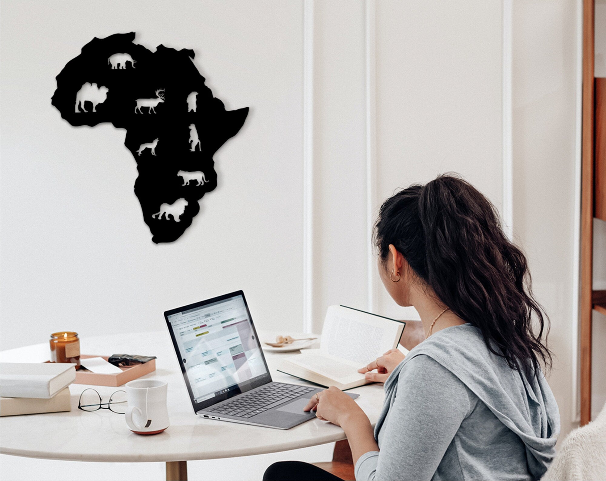 3D Africa Wood Wall Art: Animal Silhouette Decor