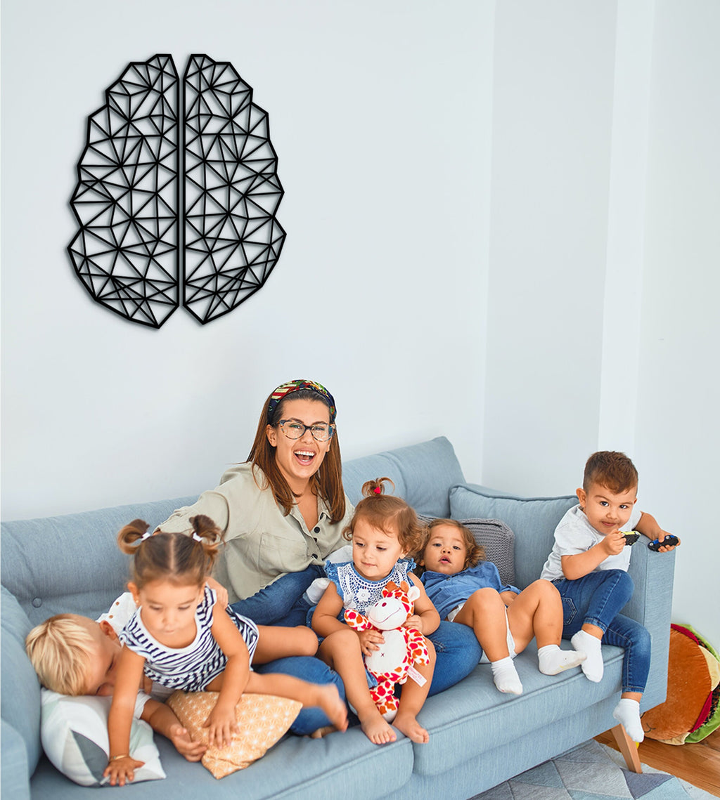 Anatomical Brain Wood Wall Art, Neurology Gift, Neuro Nurse Decor, Digital Brain Artwork