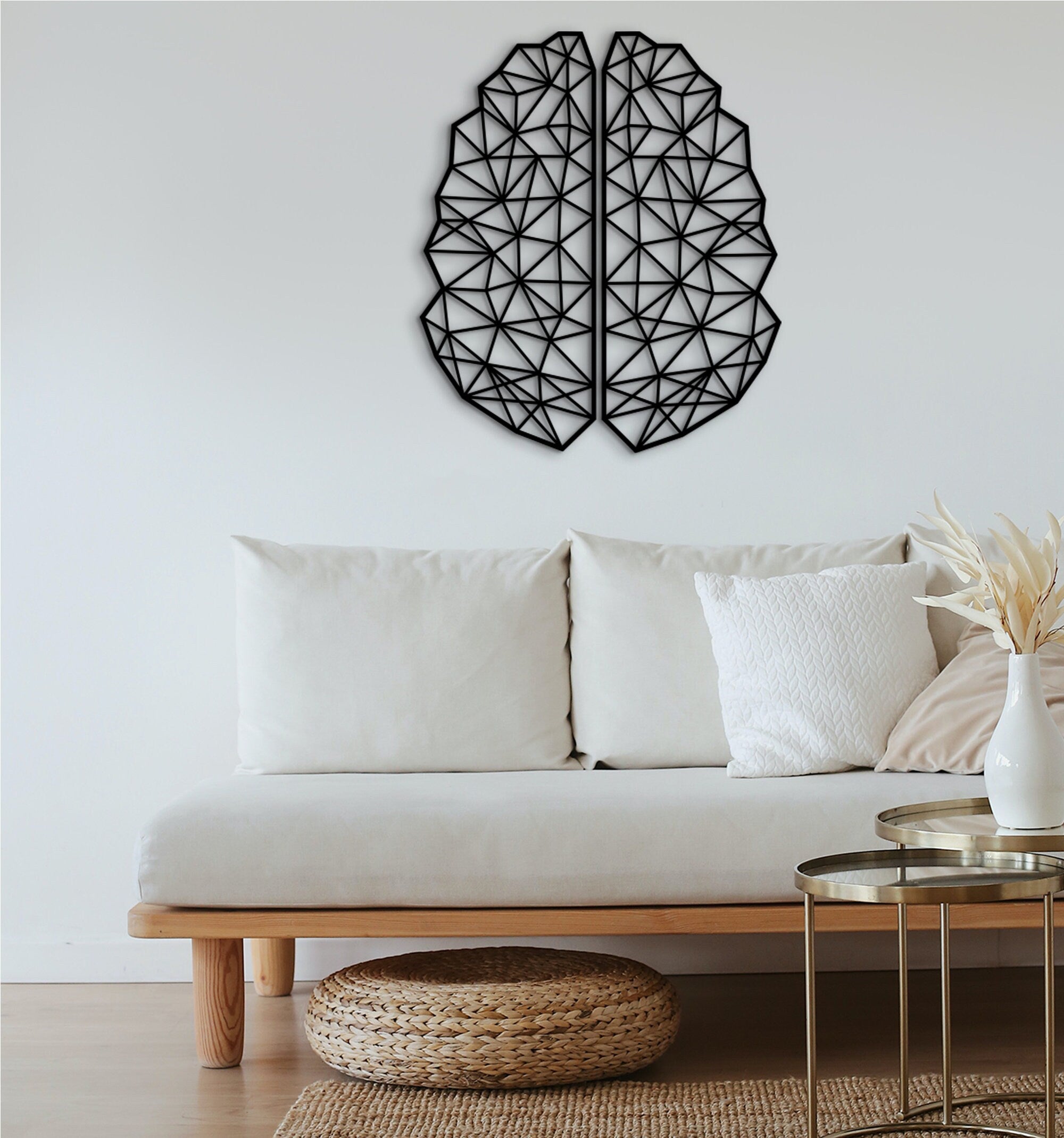 Anatomical Brain Wood Wall Art, Neurology Gift, Neuro Nurse Decor, Digital Brain Artwork