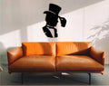 Victorian Gentleman Wood Wall Art: 3D Shadow Decor
