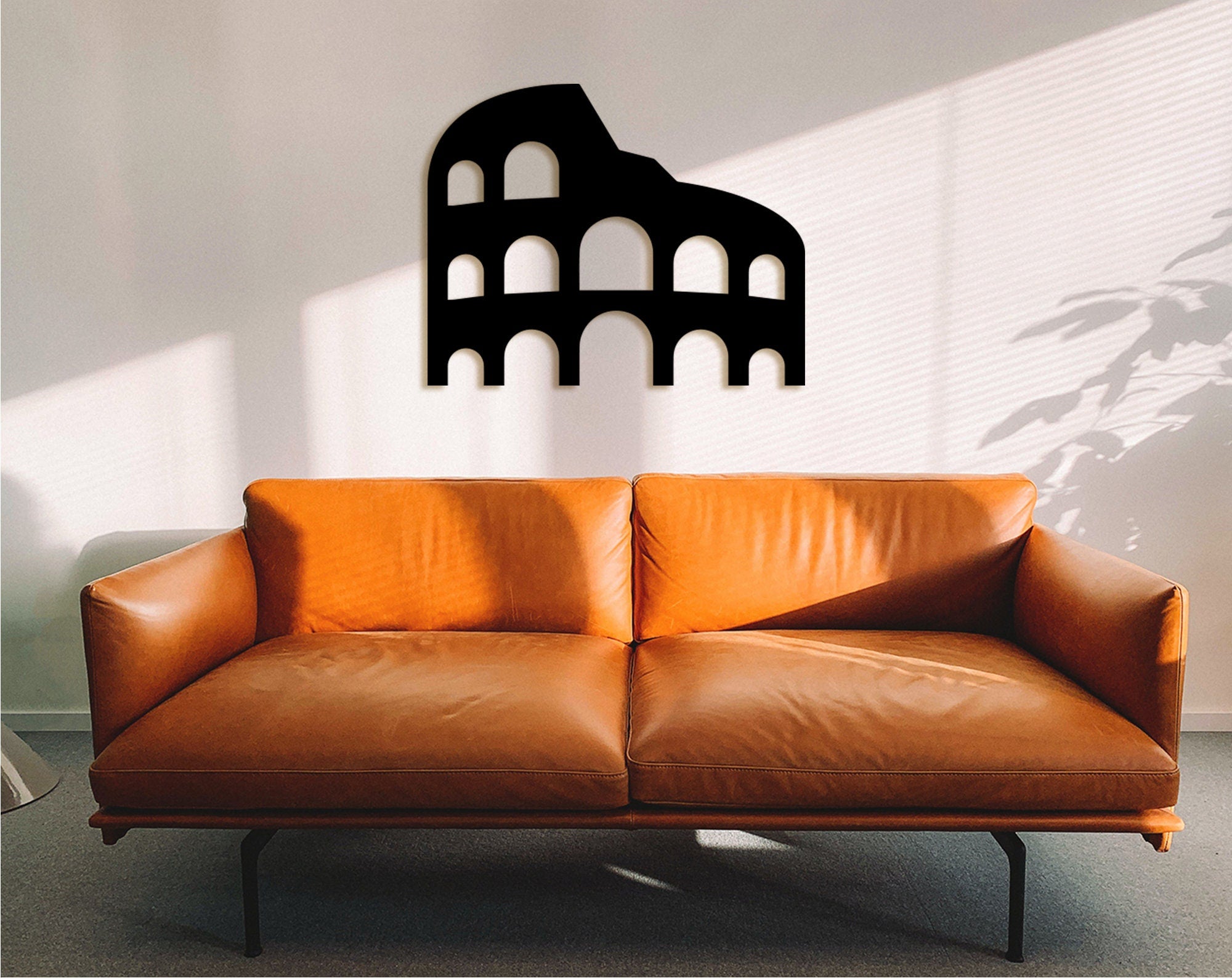 Colosseum Wood Wall Art: 3D Shadow Effect, Roman Decor