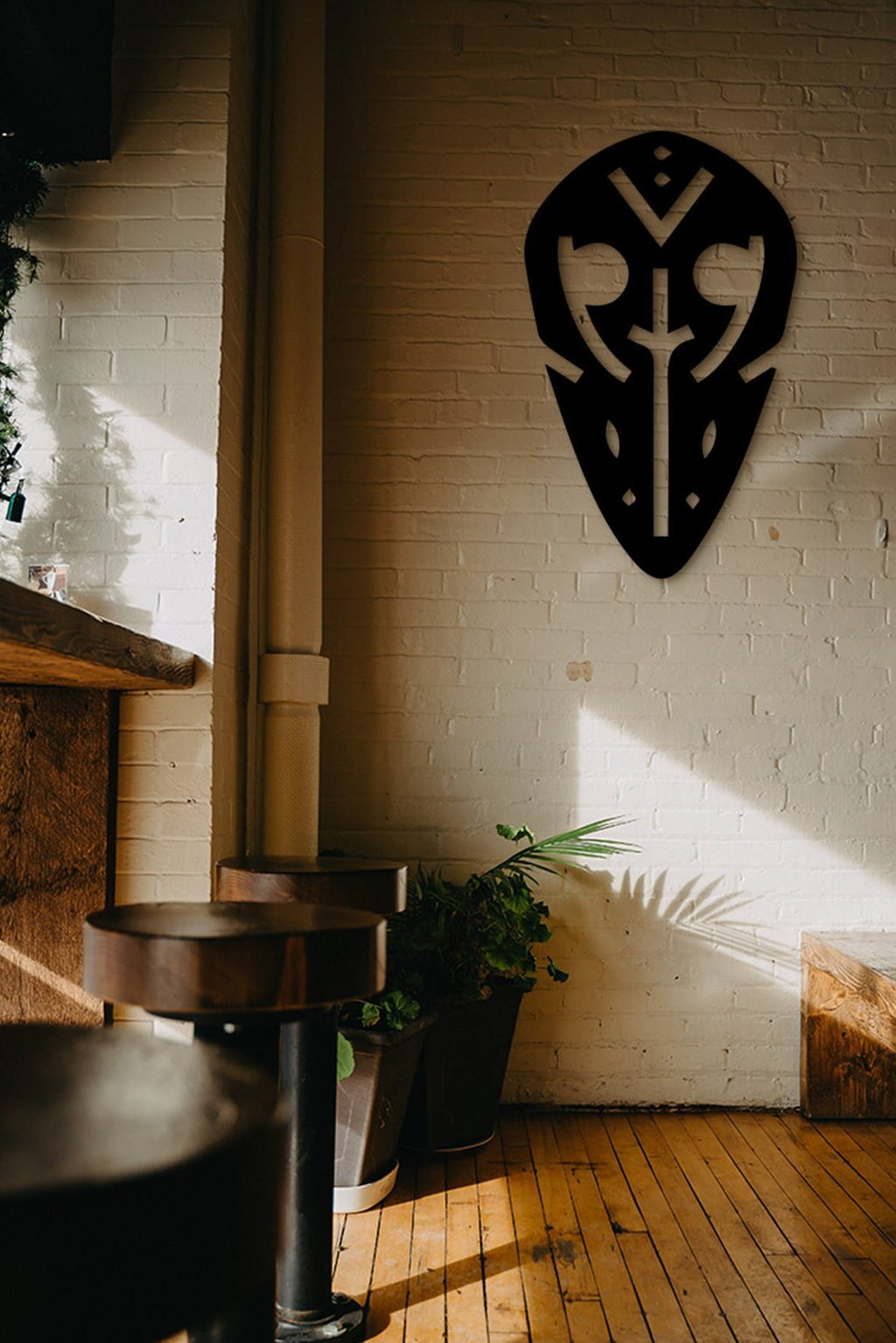 African Mask Wall Decor: Laser Cut Wood Art