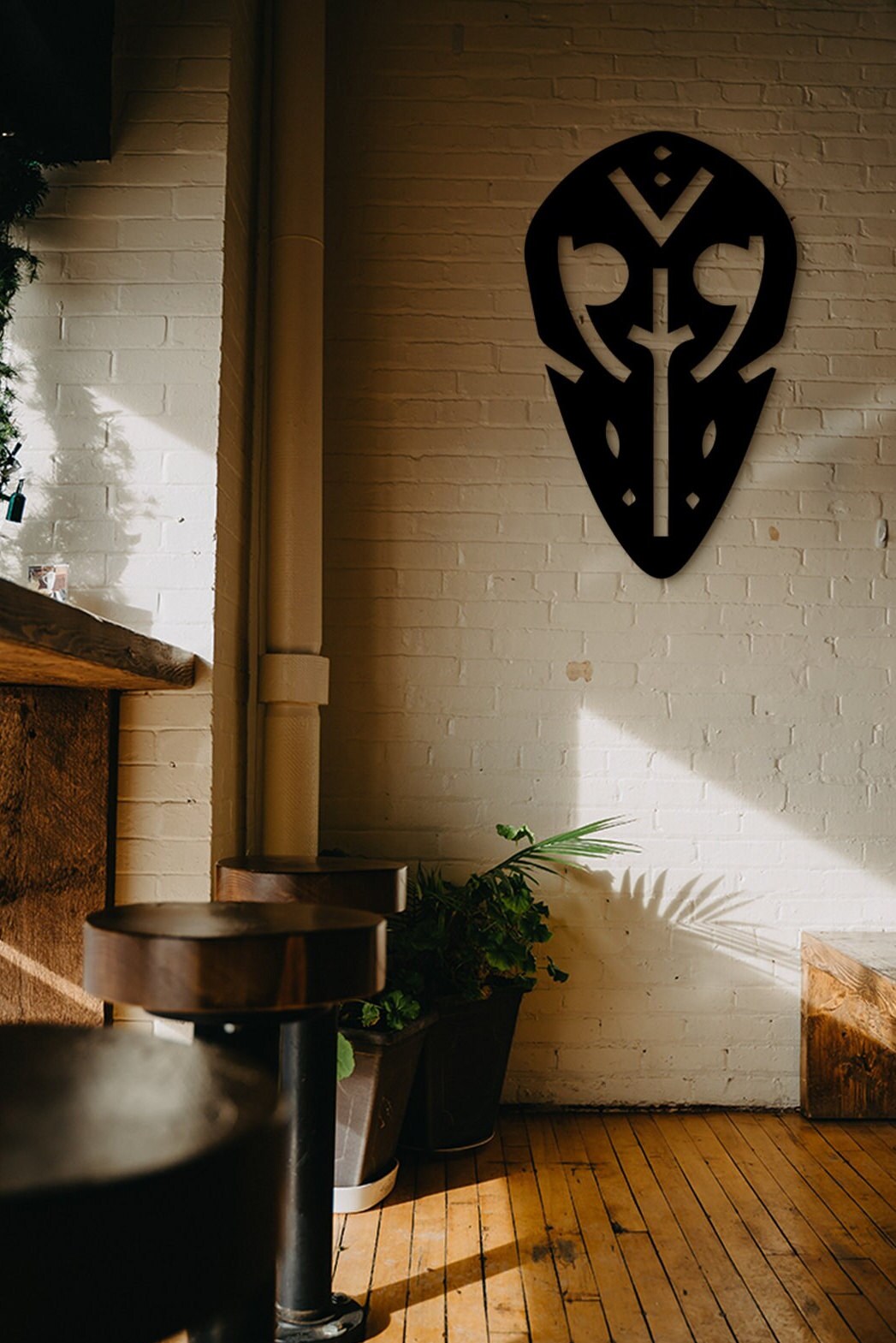 African Mask Wall Decor: Laser Cut Wood Art