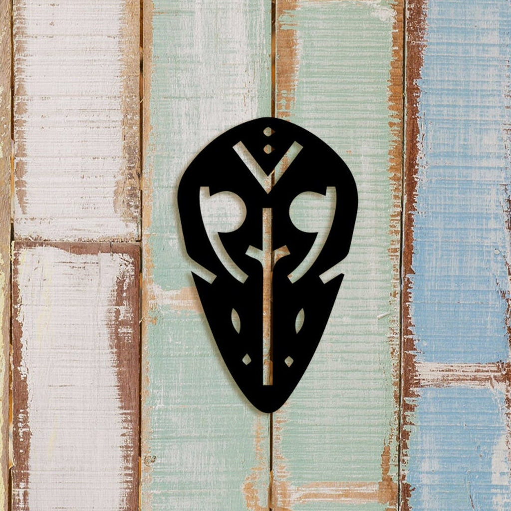 African Mask Wall Decor: Laser Cut Wood Art